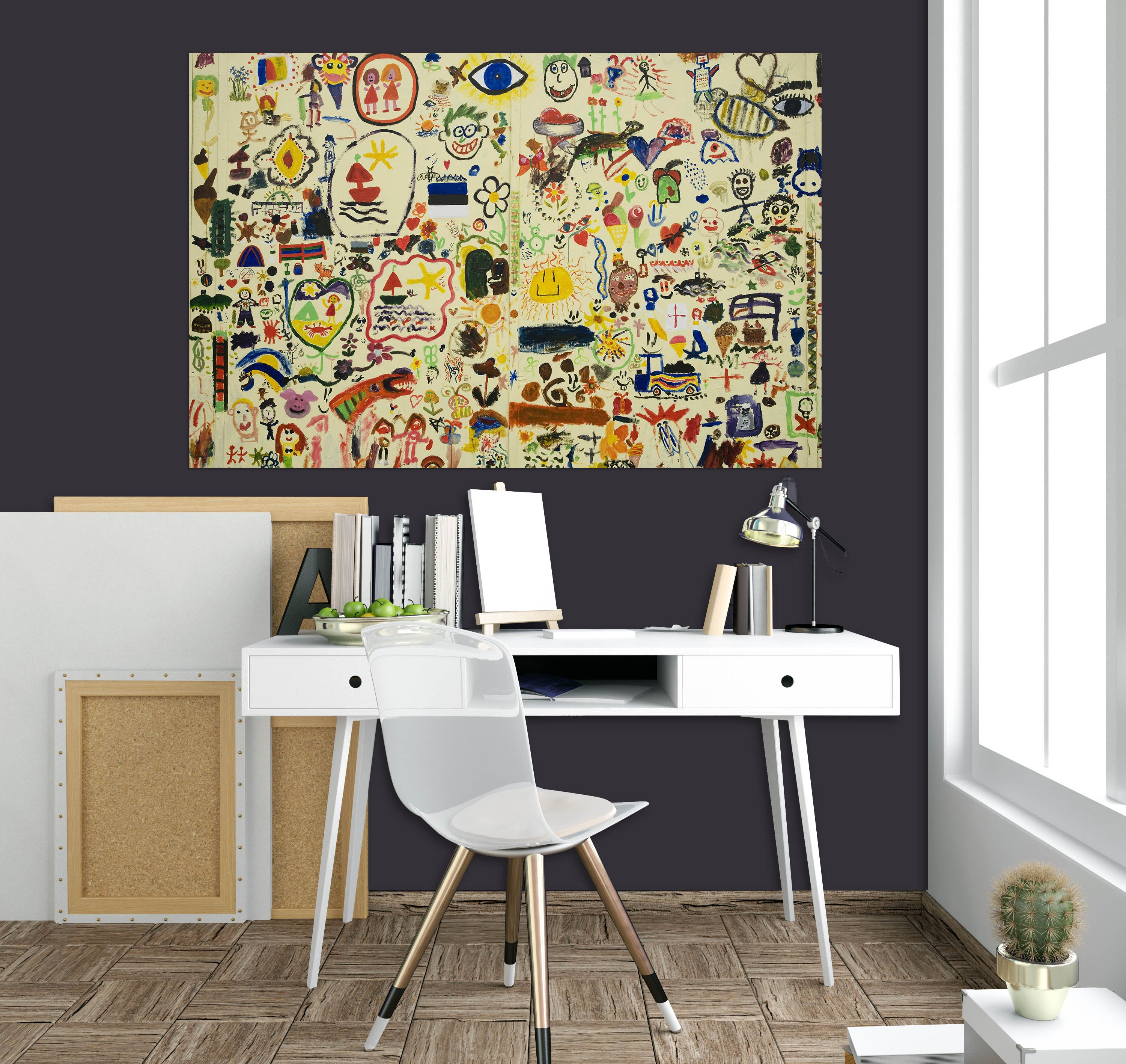 3D Crayon Drawing 1067 Wall Sticker