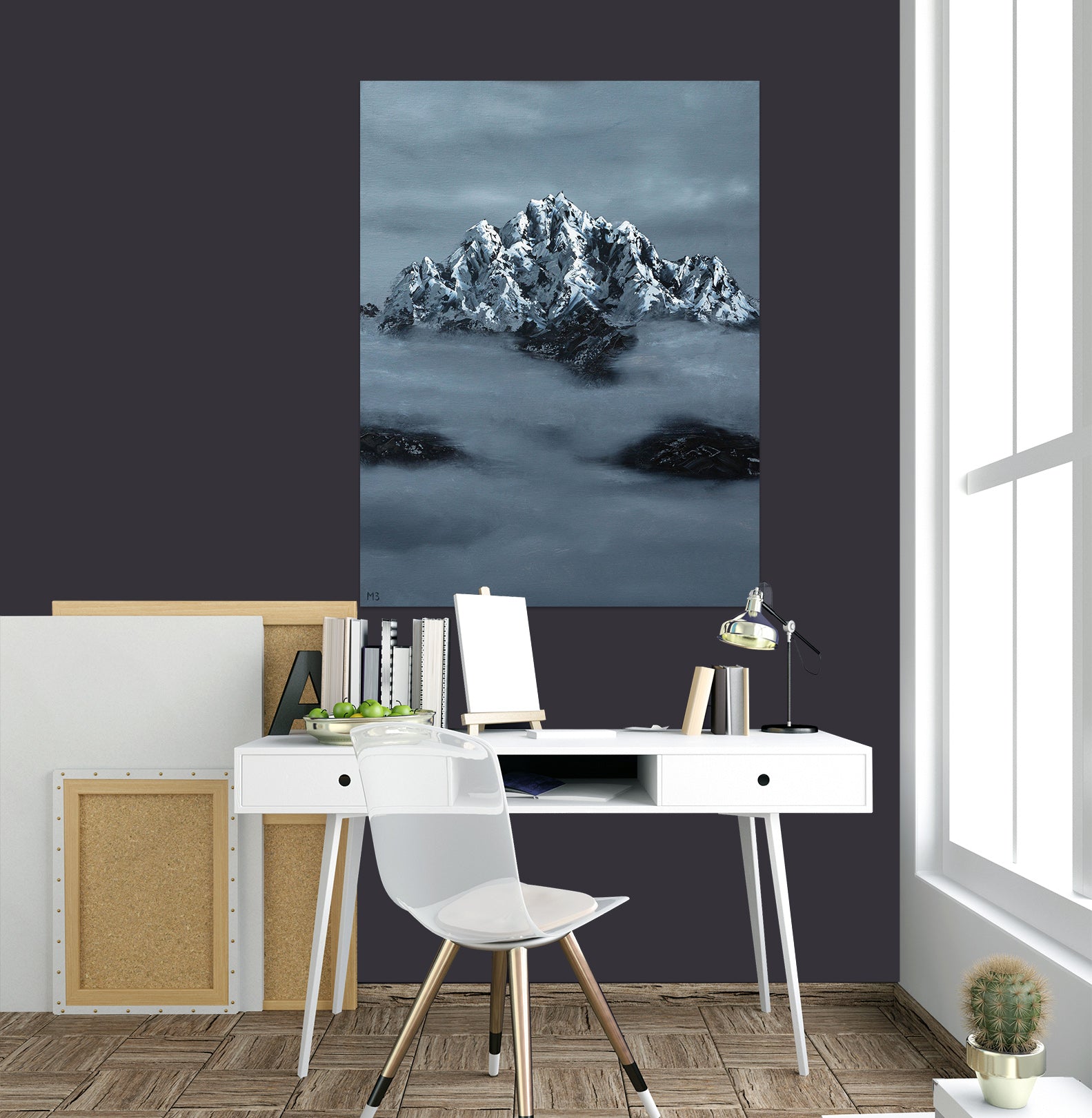 3D Black Mountain 63563 Marina Zotova Wall Sticker
