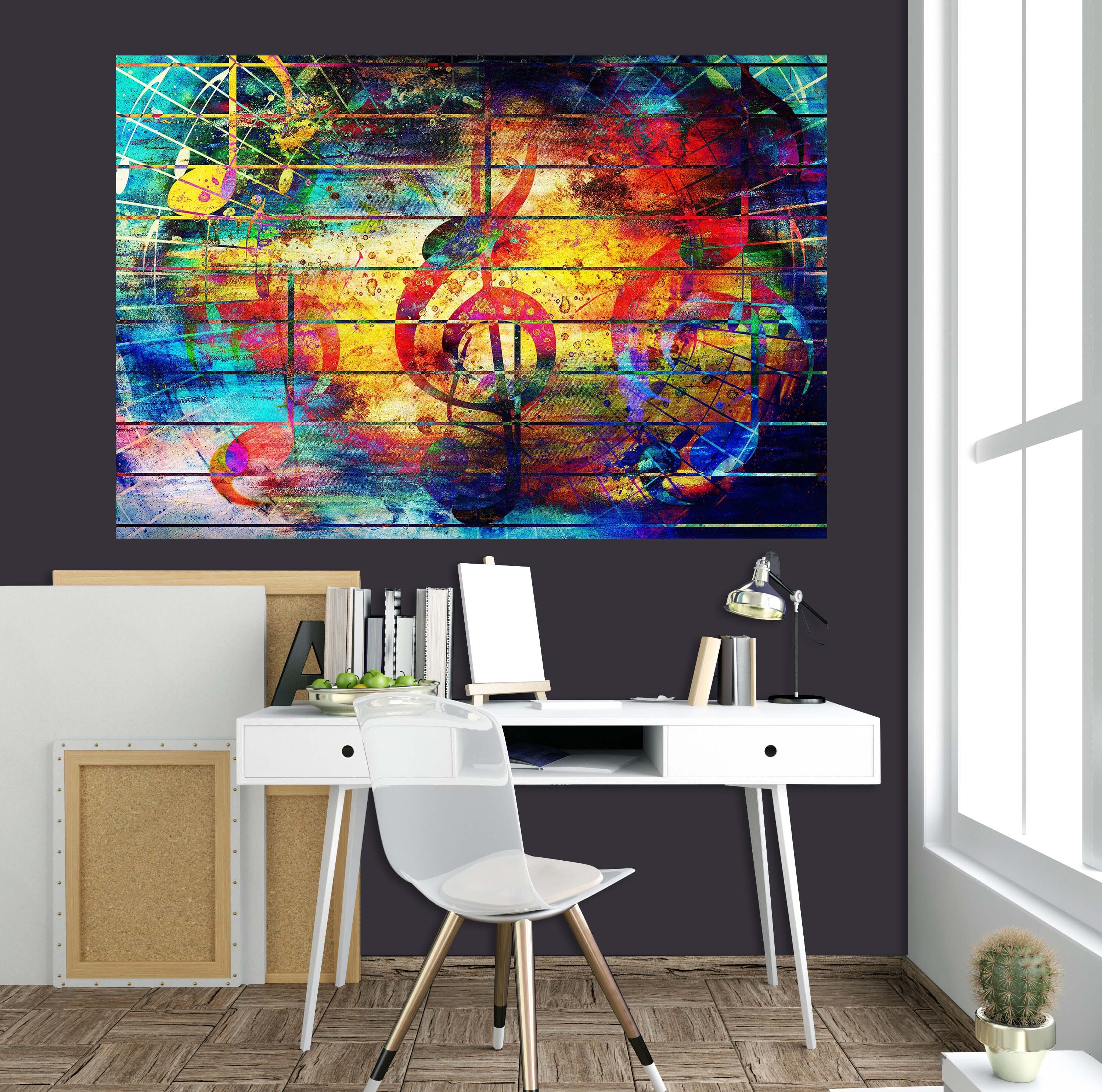 3D Red Note Pattern 1037 Wall Sticker Wallpaper AJ Wallpaper 2