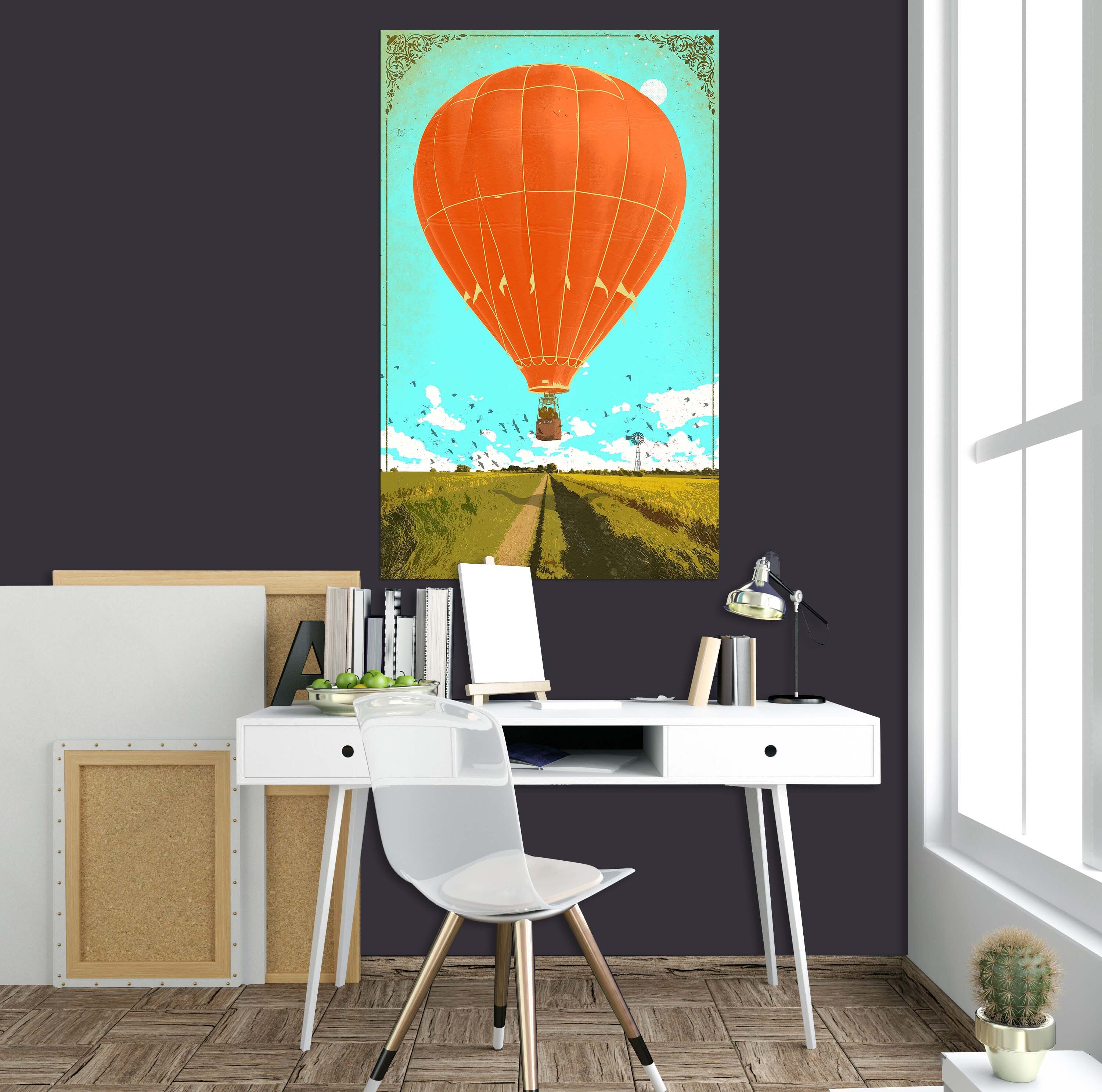 3D Hot Air Balloon 017 Showdeer Wall Sticker Wallpaper AJ Wallpaper 2