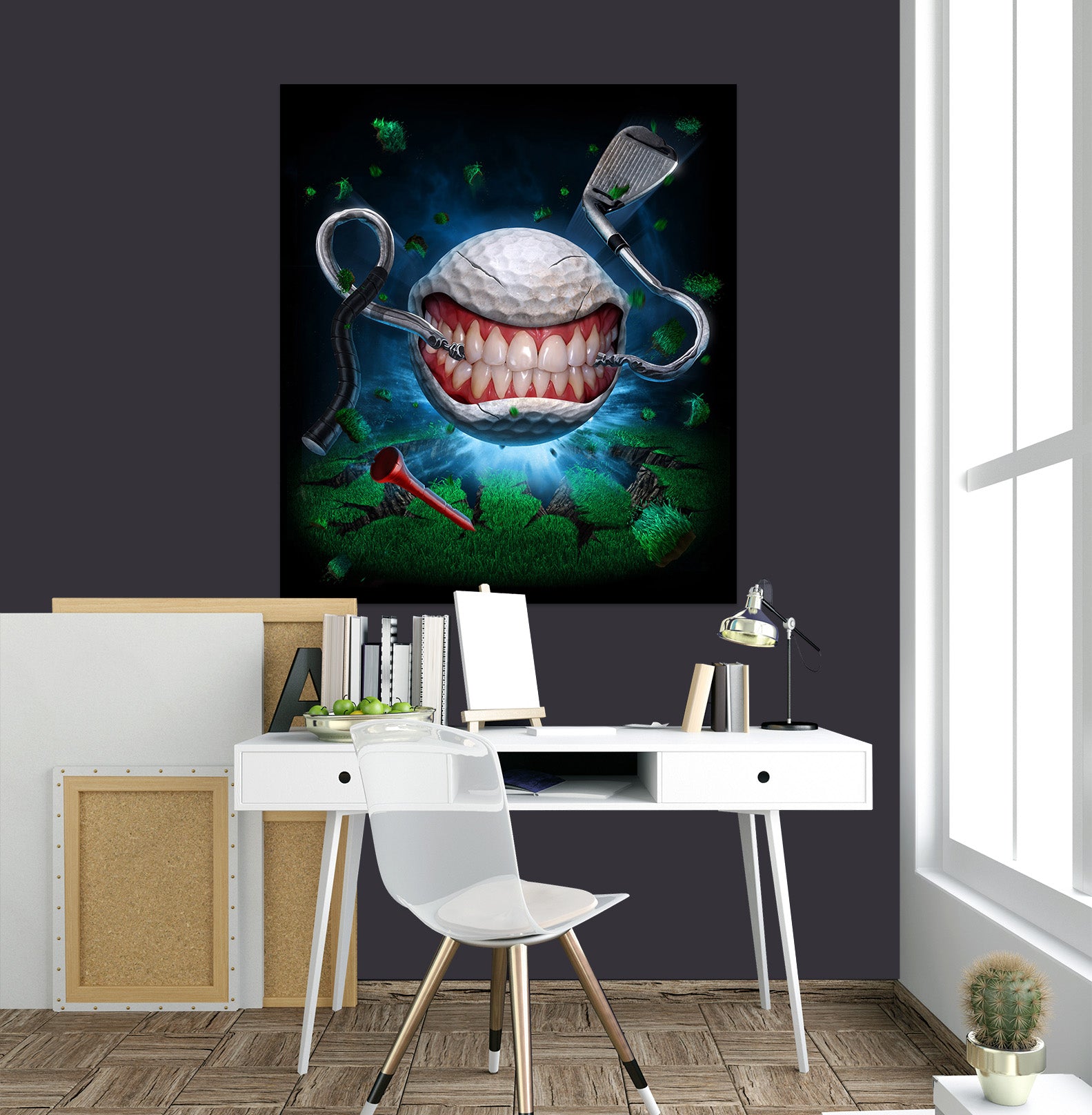 3D Teeth Golf 5113 Tom Wood Wall Sticker