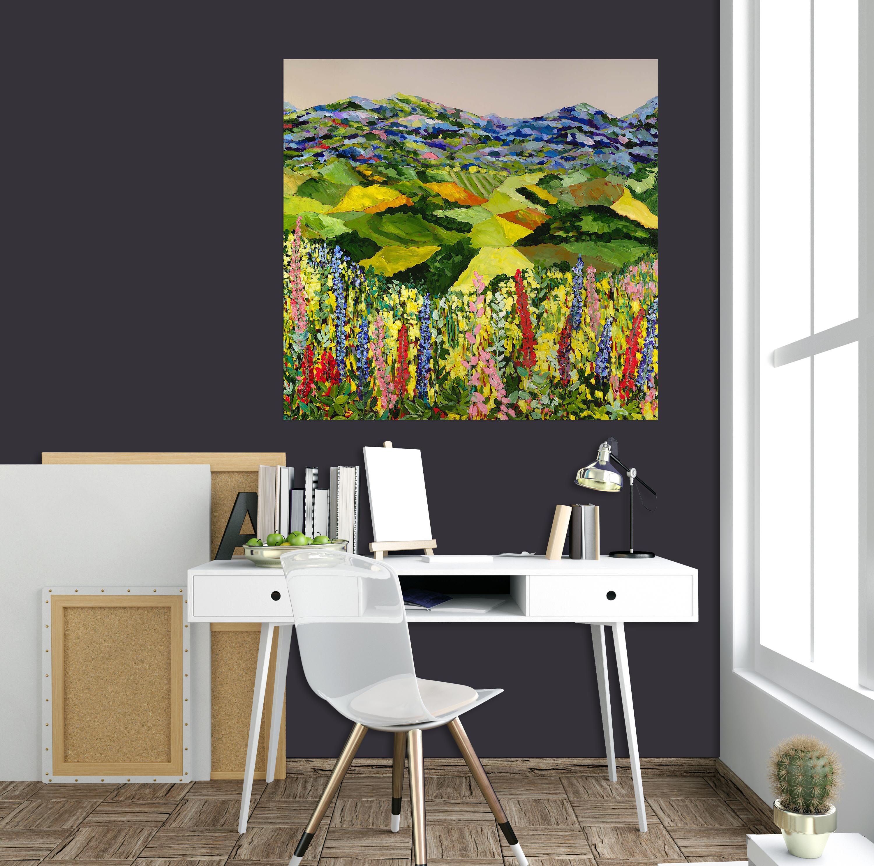 3D Colored Flowers 143 Allan P. Friedlander Wall Sticker Wallpaper AJ Wallpaper 2