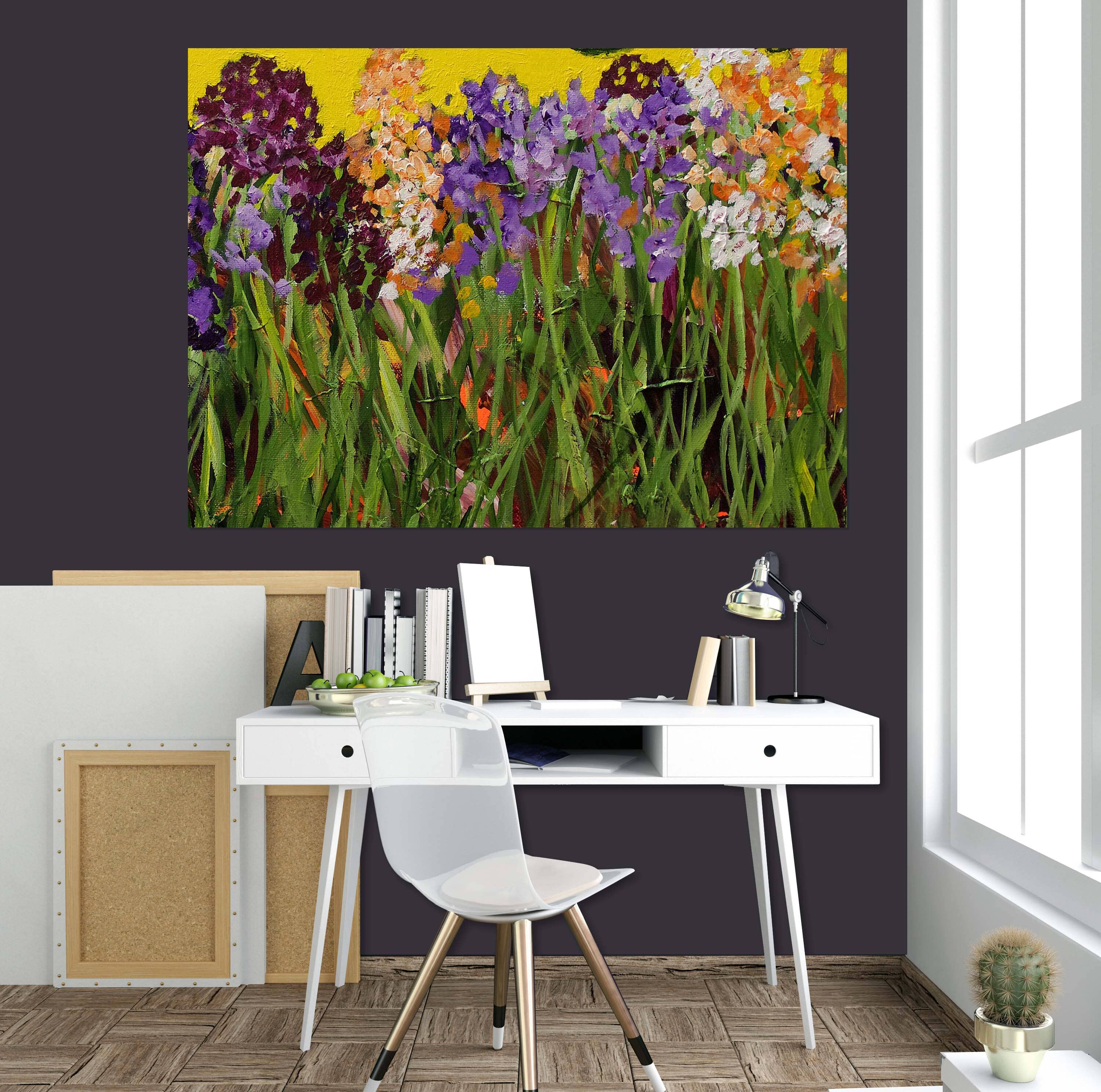 3D Purple Flowers 250 Allan P. Friedlander Wall Sticker Wallpaper AJ Wallpaper 2