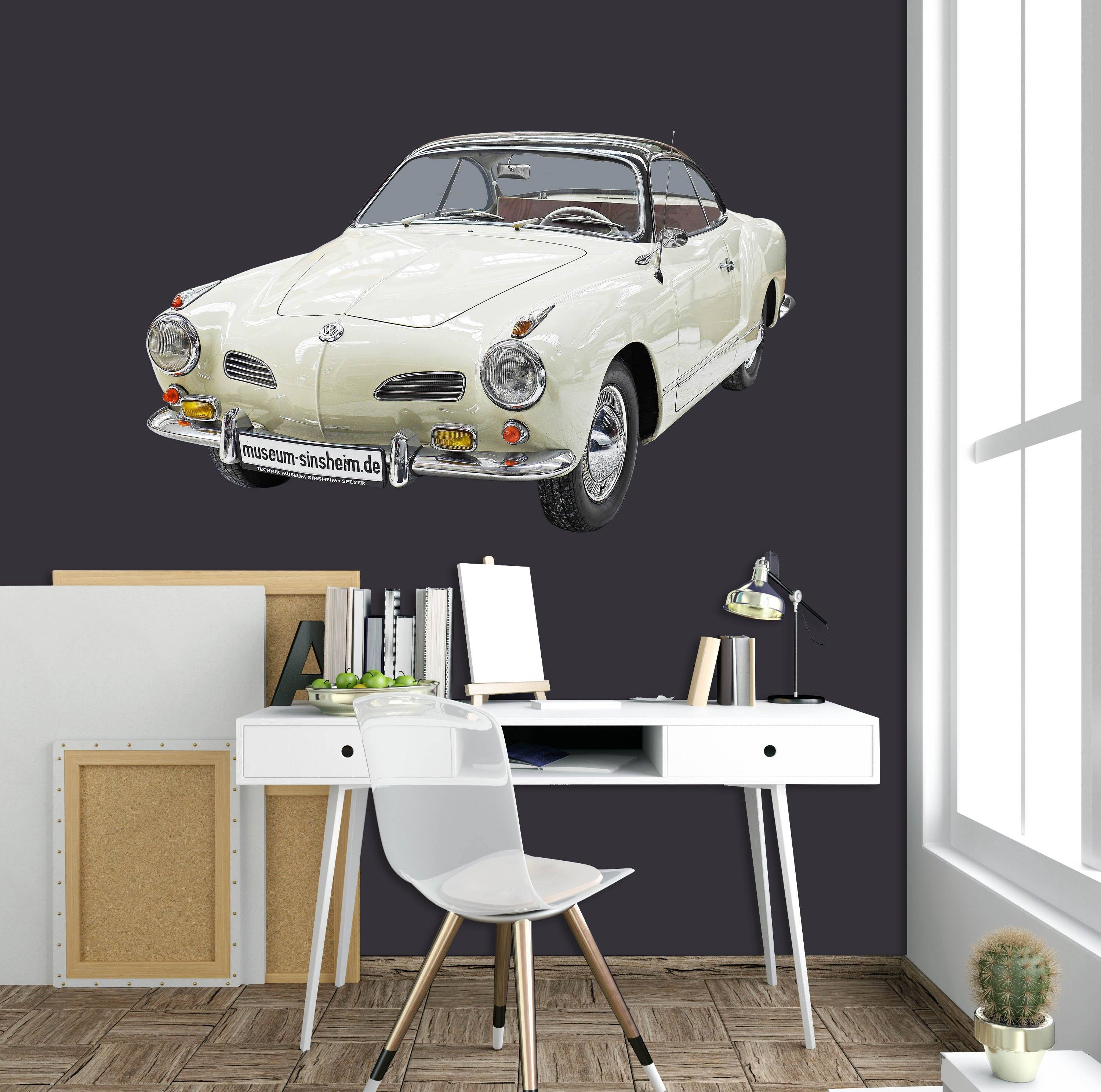3D Volks Wagon Silver 0266 Vehicles Wallpaper AJ Wallpaper