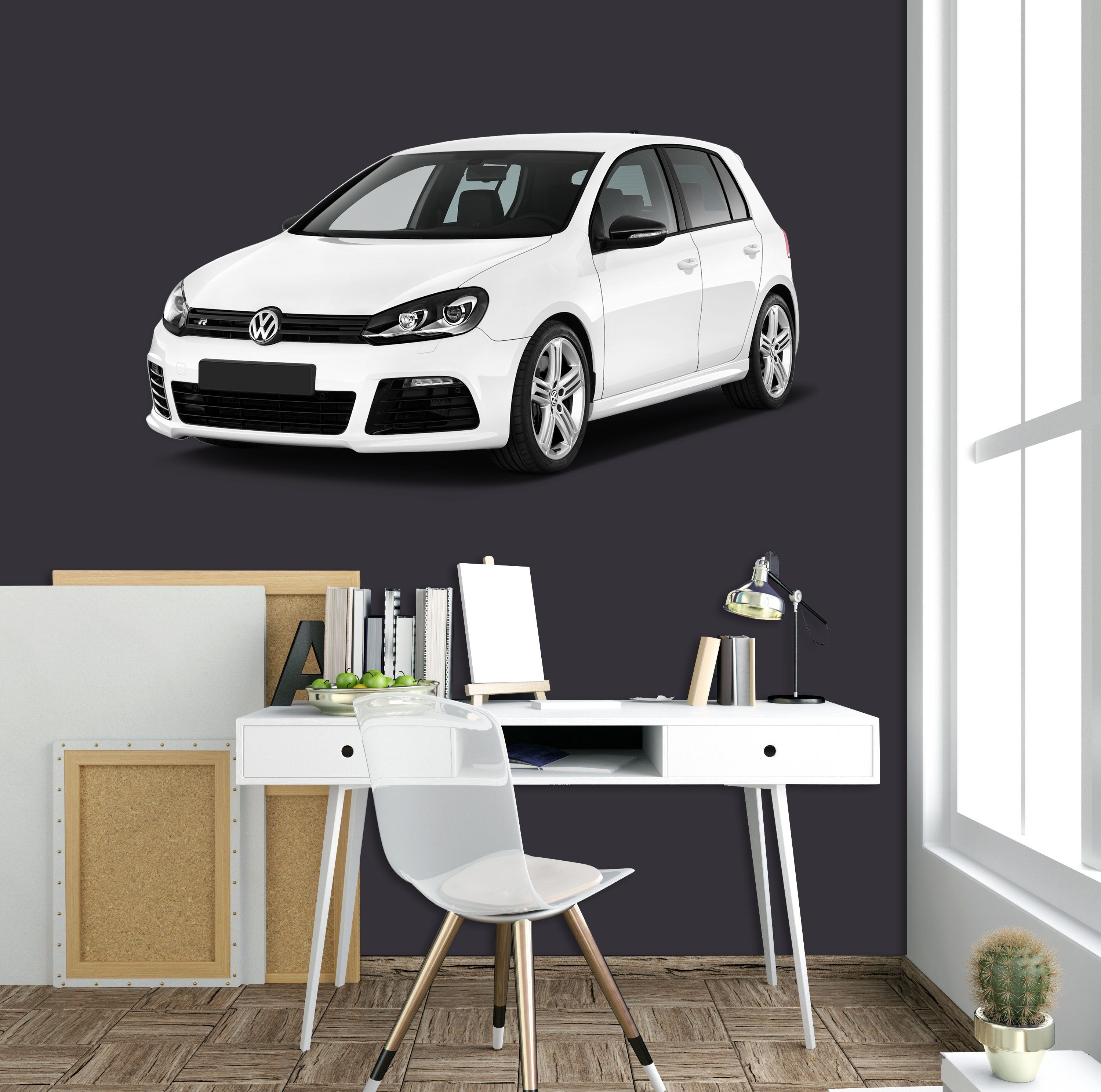 3D Volks Wagon Golf R 0268 Vehicles Wallpaper AJ Wallpaper