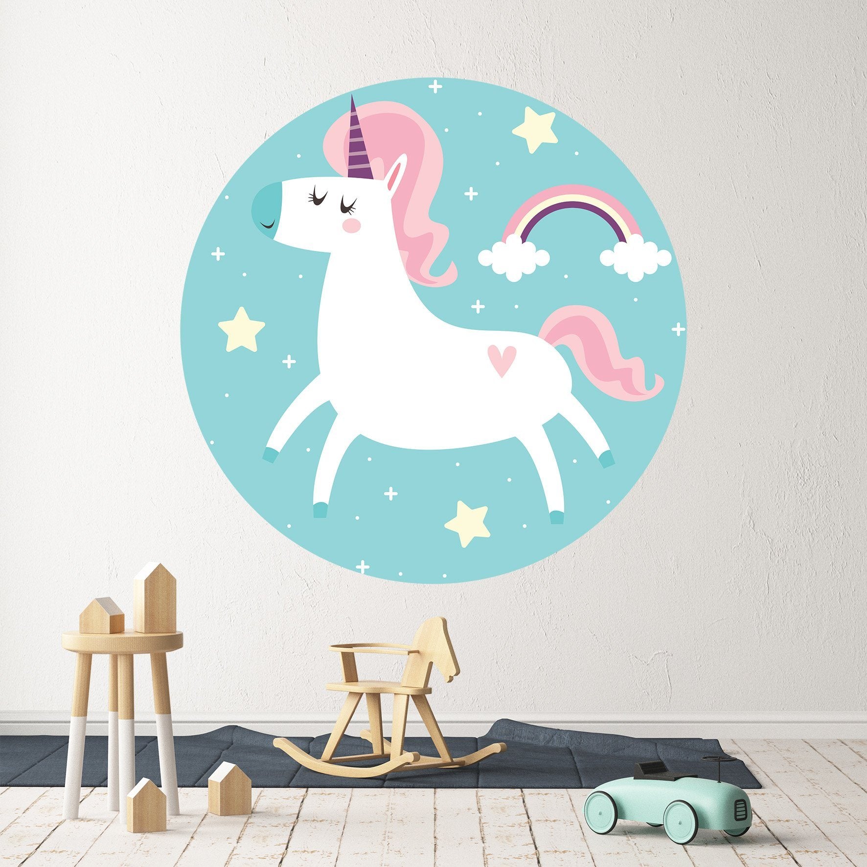 3D Cute Unicorn Rainbow 146 Wall Stickers Wallpaper AJ Wallpaper