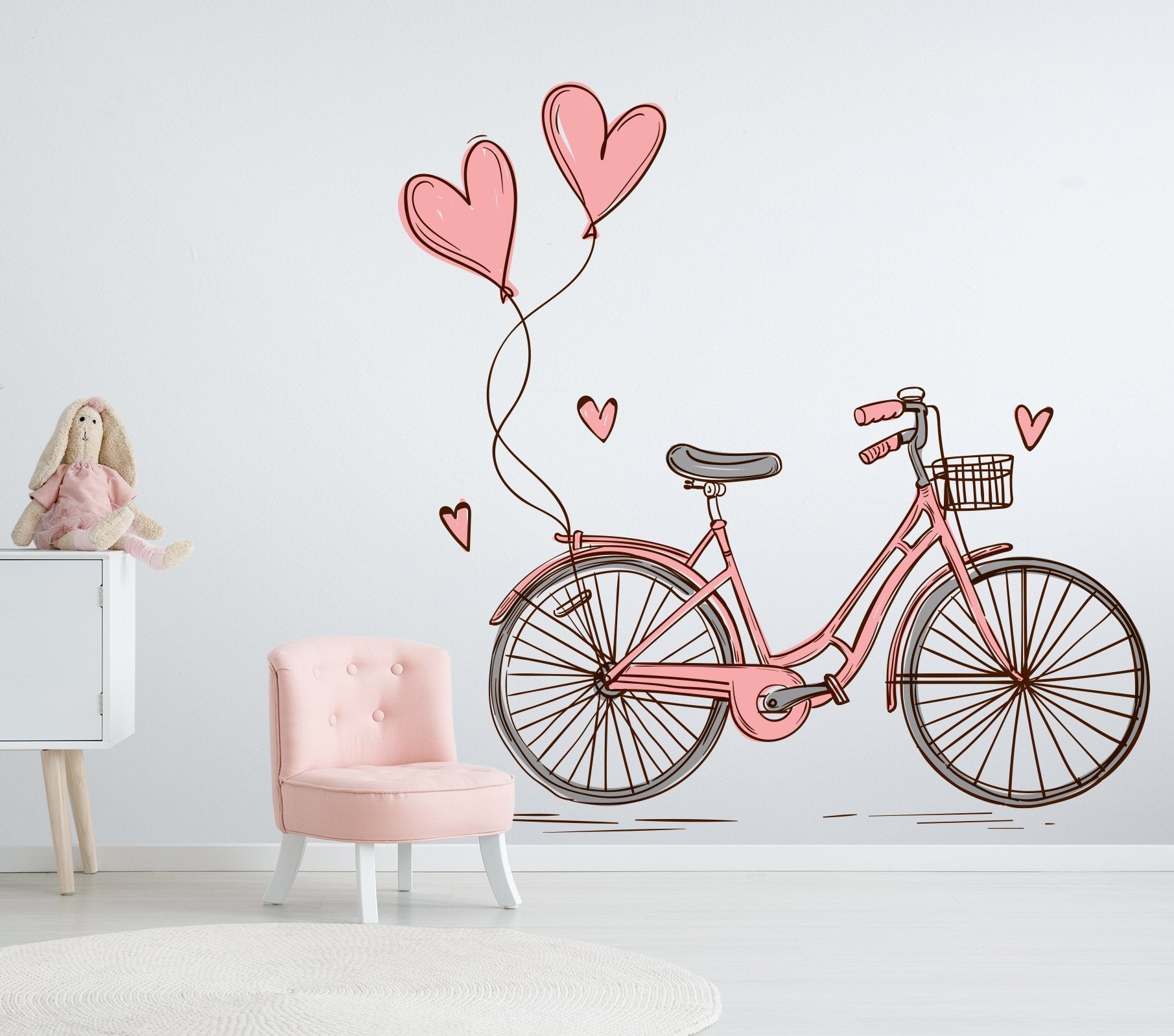 3D Bicycle Love 151 Wall Stickers Wallpaper AJ Wallpaper