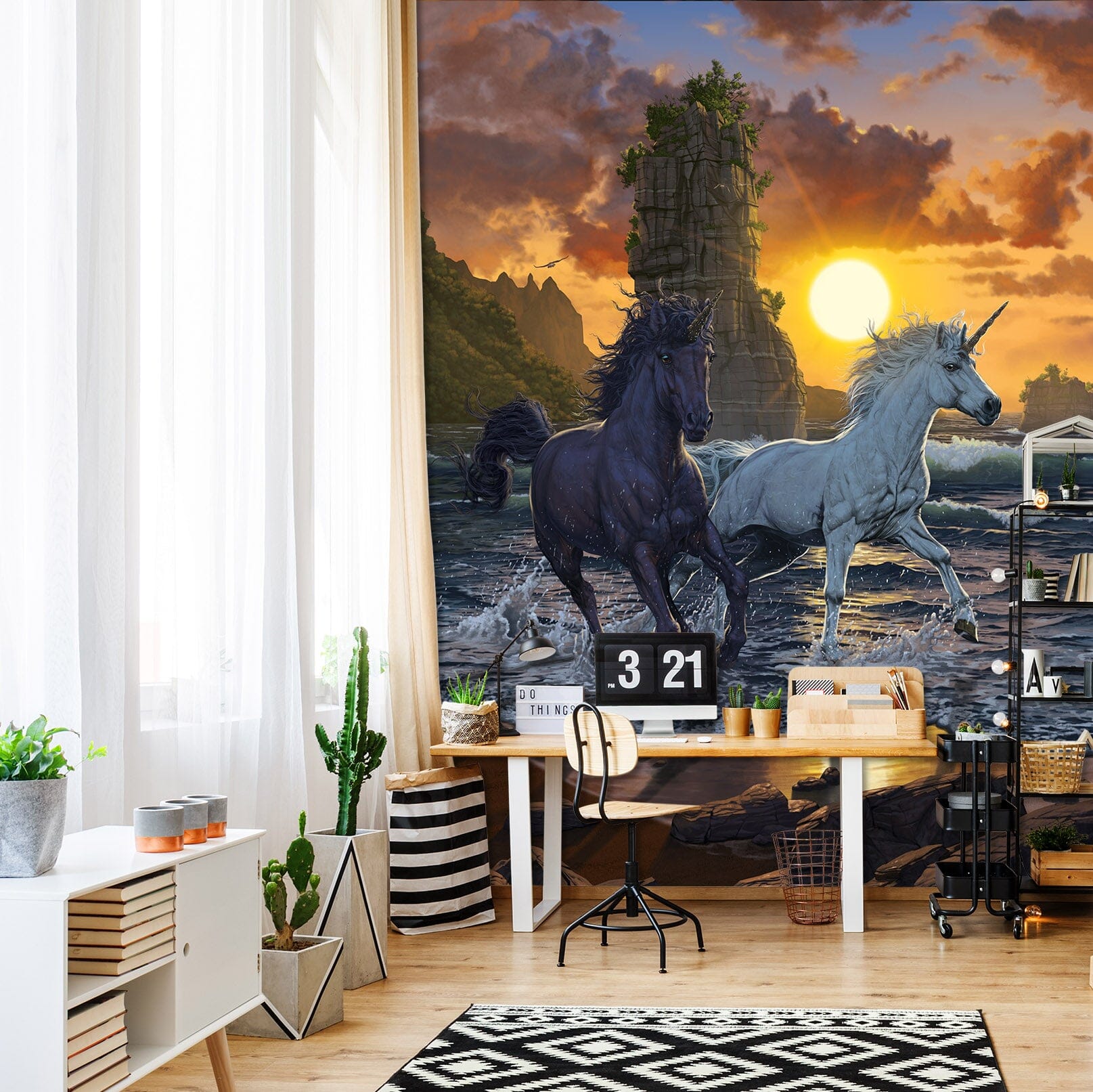 3D Sun Horse 1566 Wall Murals Exclusive Designer Vincent Wallpaper AJ Wallpaper 2