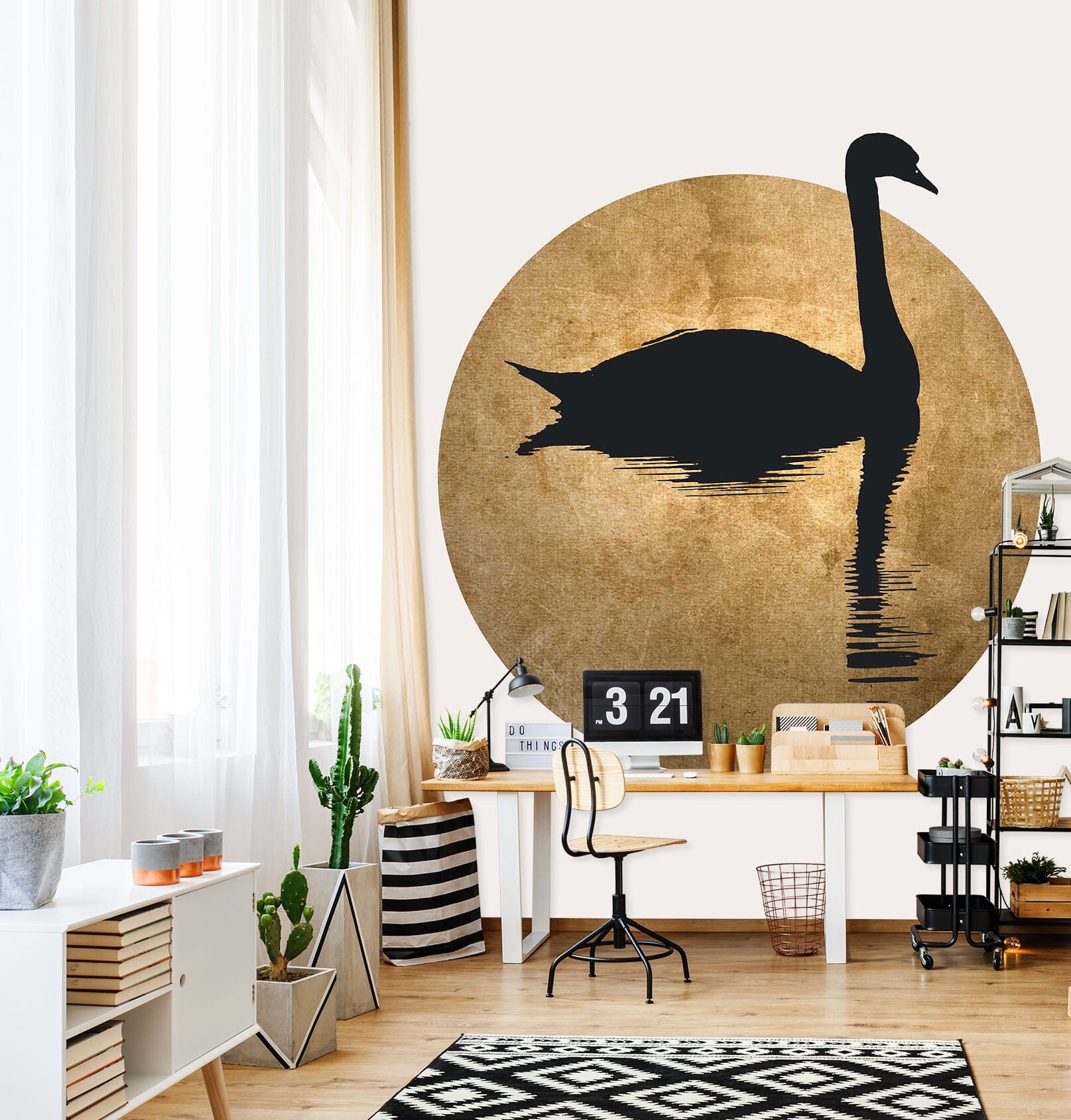 3D Swan Lake 1525 Boris Draschoff Wall Mural Wall Murals Wallpaper AJ Wallpaper 2