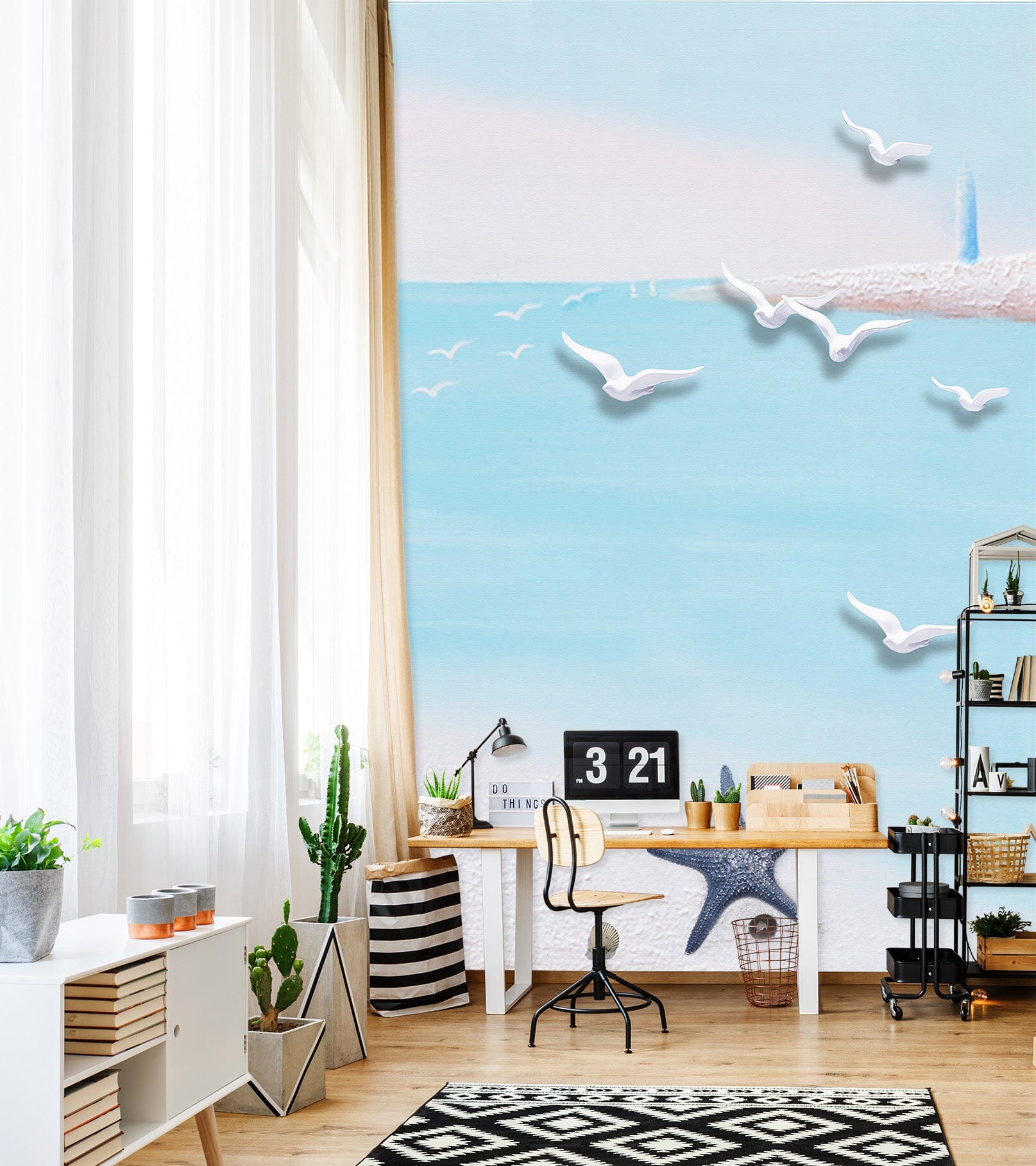 3D Starfish Beach 1829 Wall Murals Wallpaper AJ Wallpaper 2