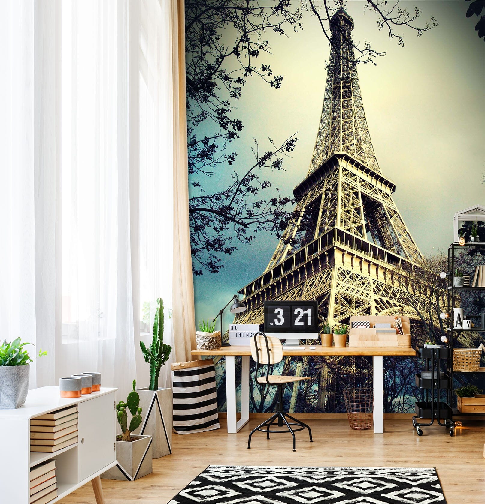 3D Eiffel Tower 103 Wall Murals Wallpaper AJ Wallpaper 2