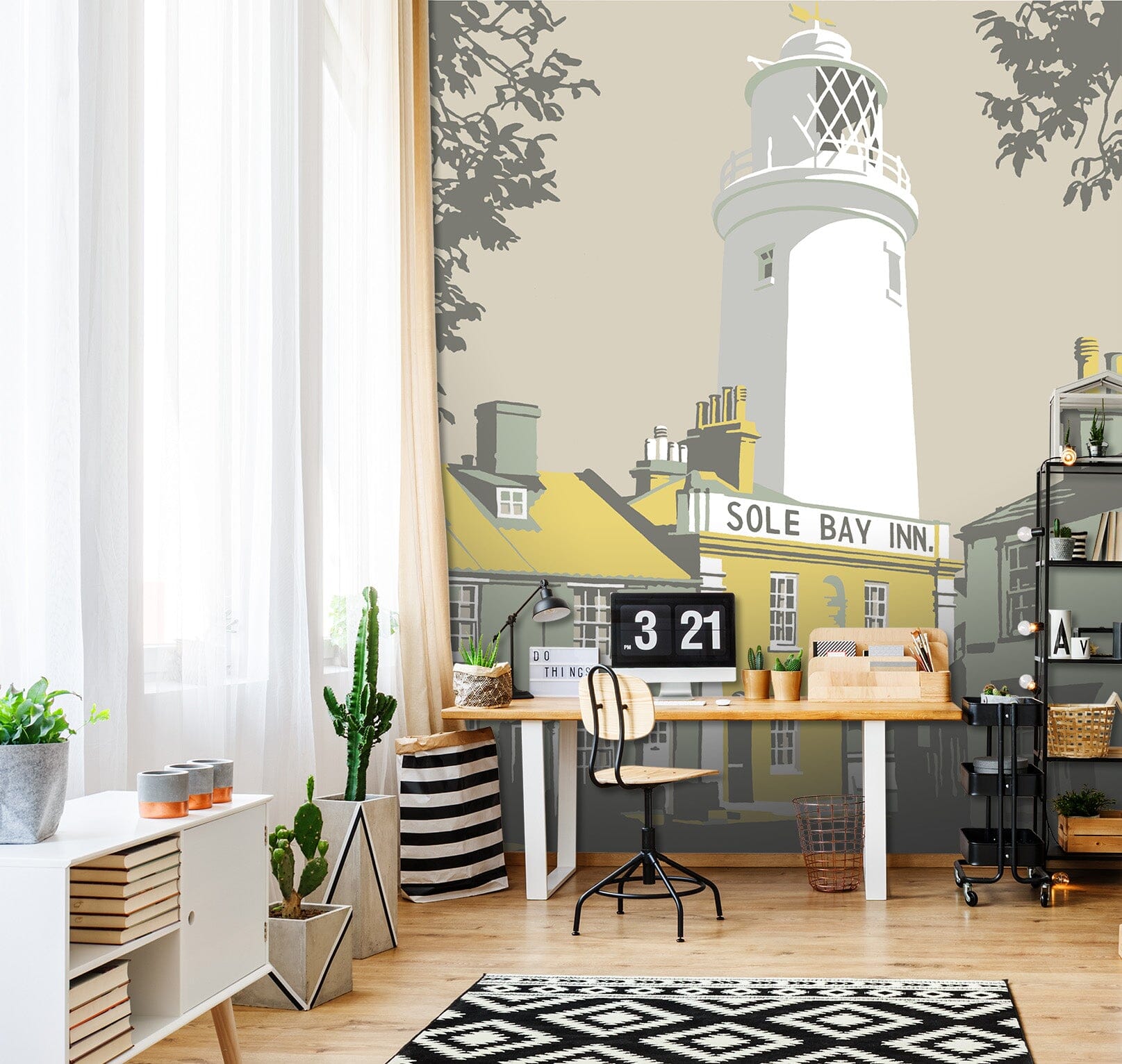 3D Sole Bay Inn 1055 Steve Read Wall Mural Wall Murals Wallpaper AJ Wallpaper 2