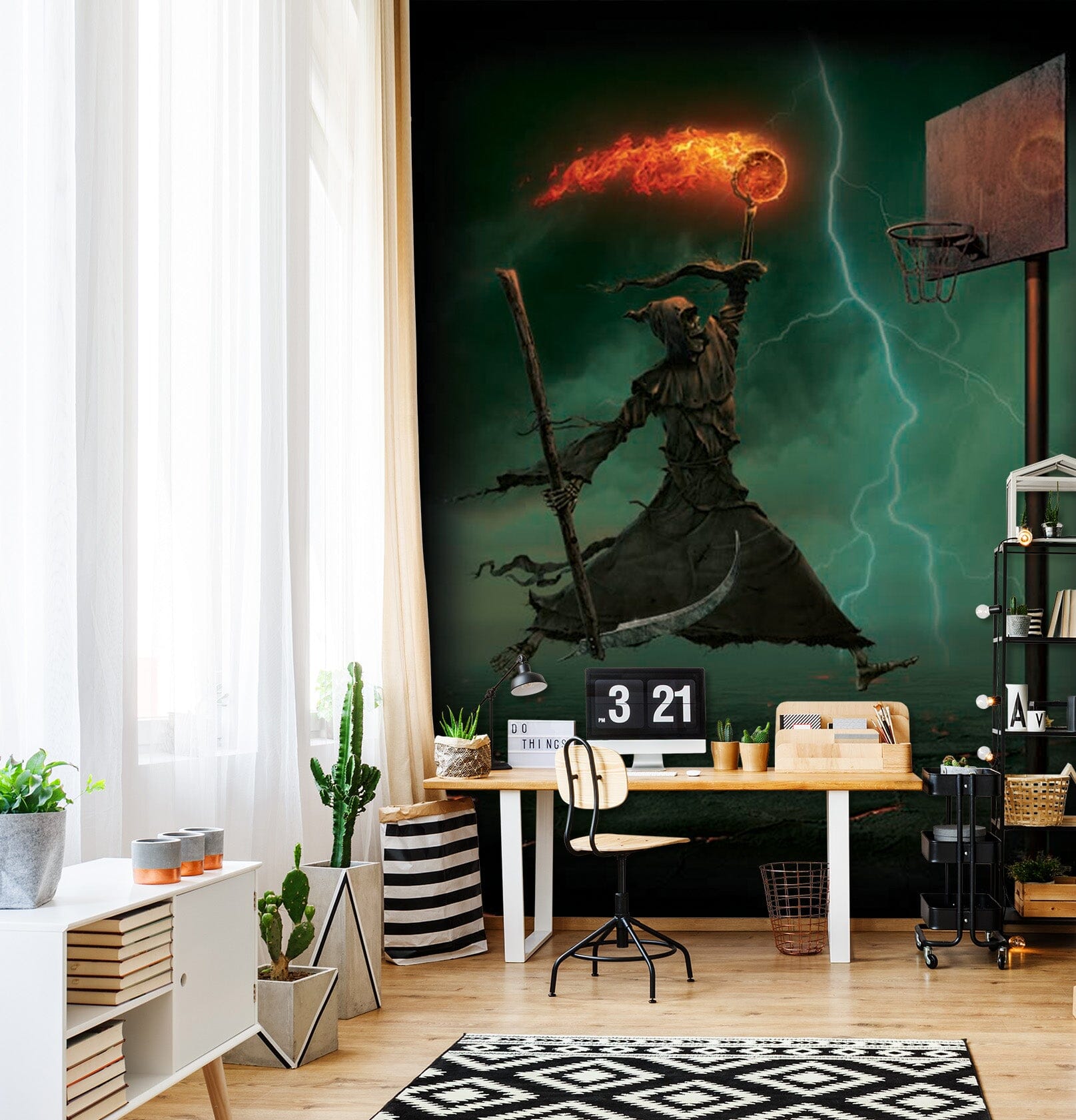 3D Hell WISP 1505 Wall Murals Exclusive Designer Vincent Wallpaper AJ Wallpaper 2