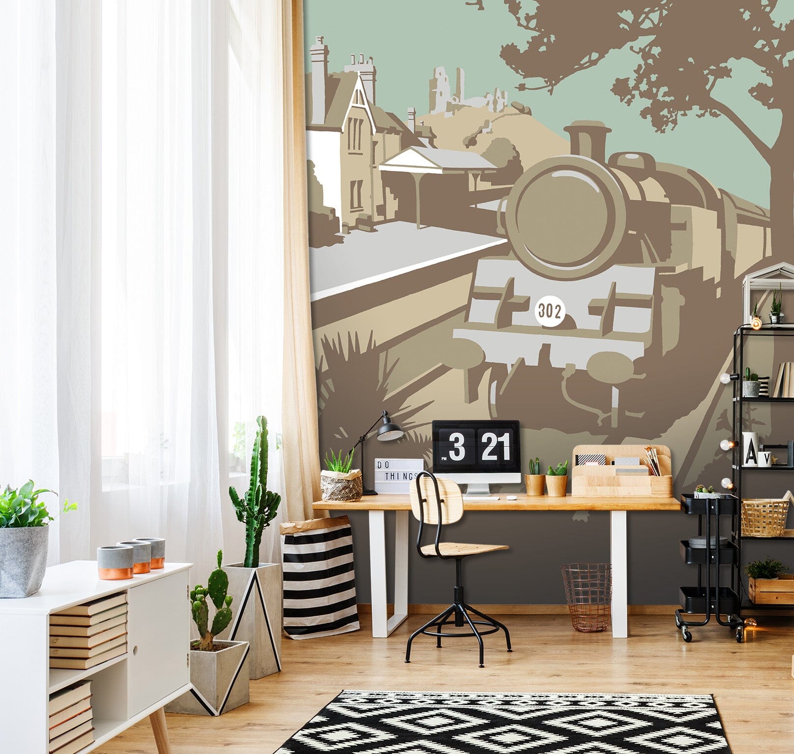 3D Swanage Railway 1070 Steve Read Wall Mural Wall Murals Wallpaper AJ Wallpaper 2