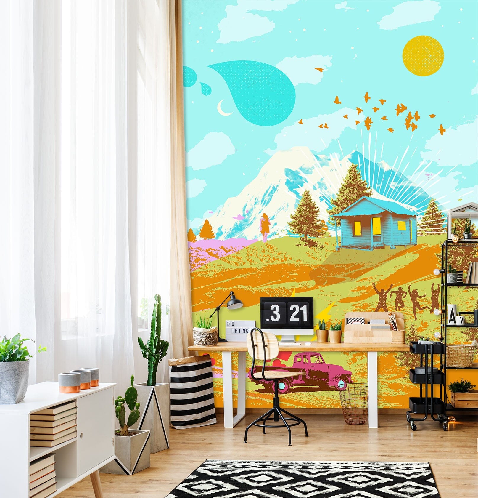 3D Painting Small Town 1399 Showdeer Wall Mural Wall Murals Wallpaper AJ Wallpaper 2