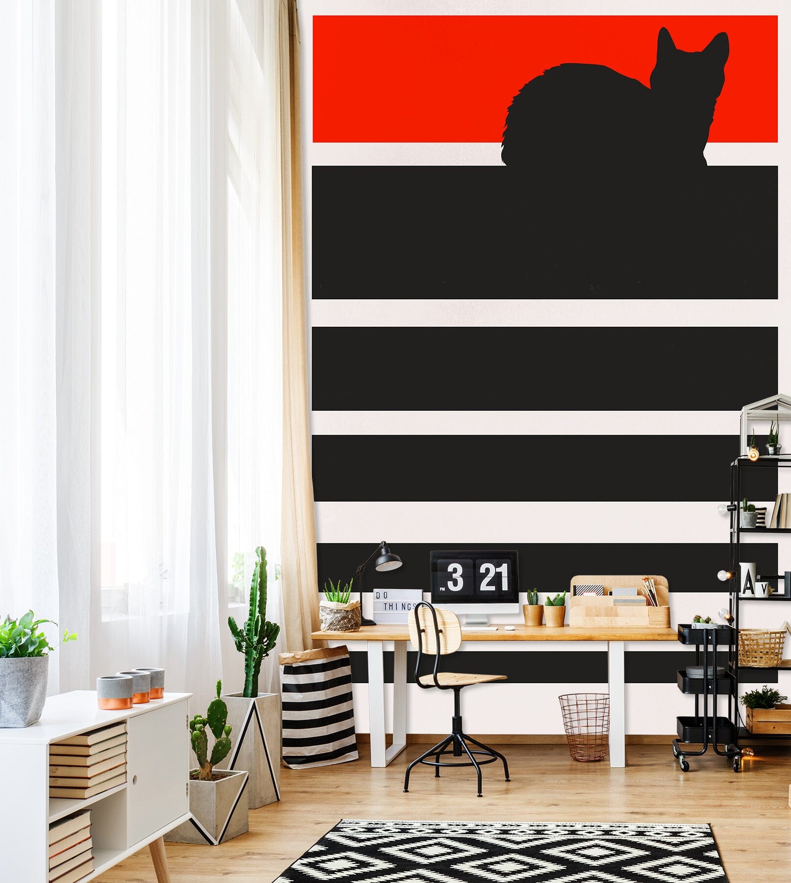 3D Lazy Cat 1438 Boris Draschoff Wall Mural Wall Murals Wallpaper AJ Wallpaper 2