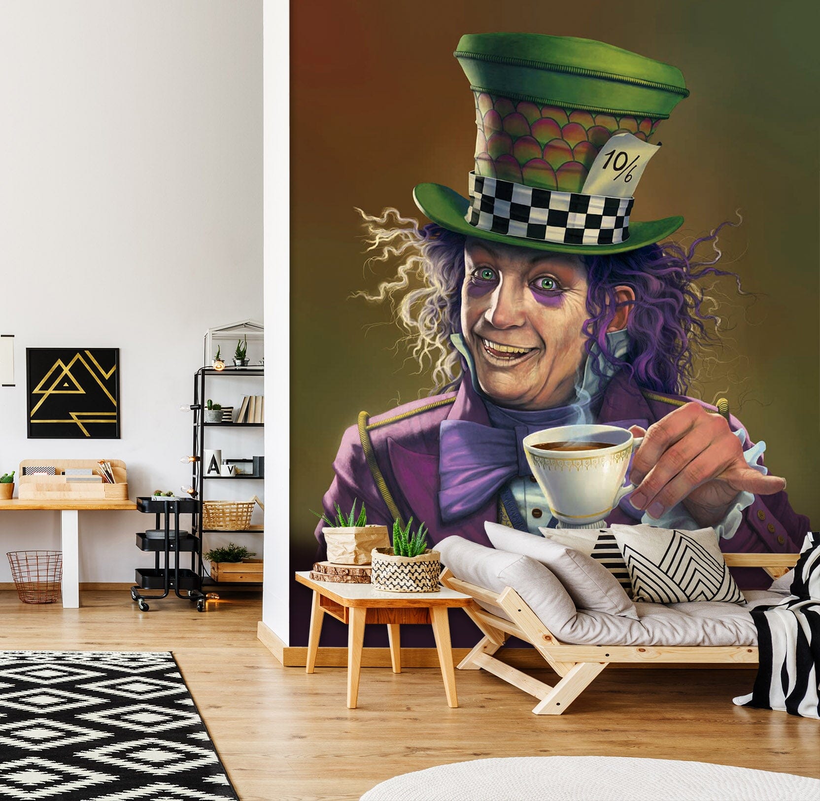 3D Mad Hatter Def 1428 Wall Murals Exclusive Designer Vincent Wallpaper AJ Wallpaper 2