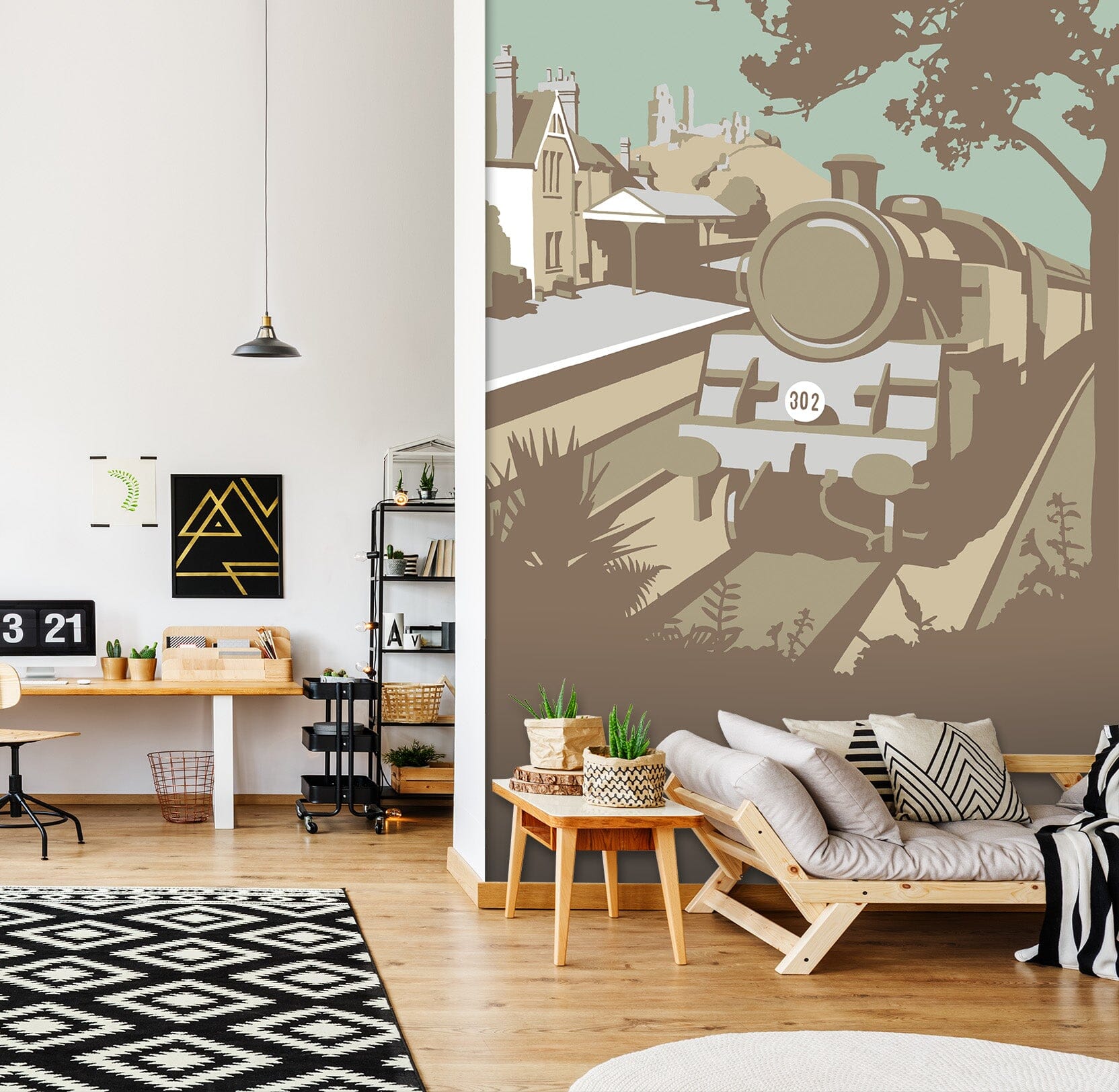 3D Swanage Railway 1070 Steve Read Wall Mural Wall Murals Wallpaper AJ Wallpaper 2