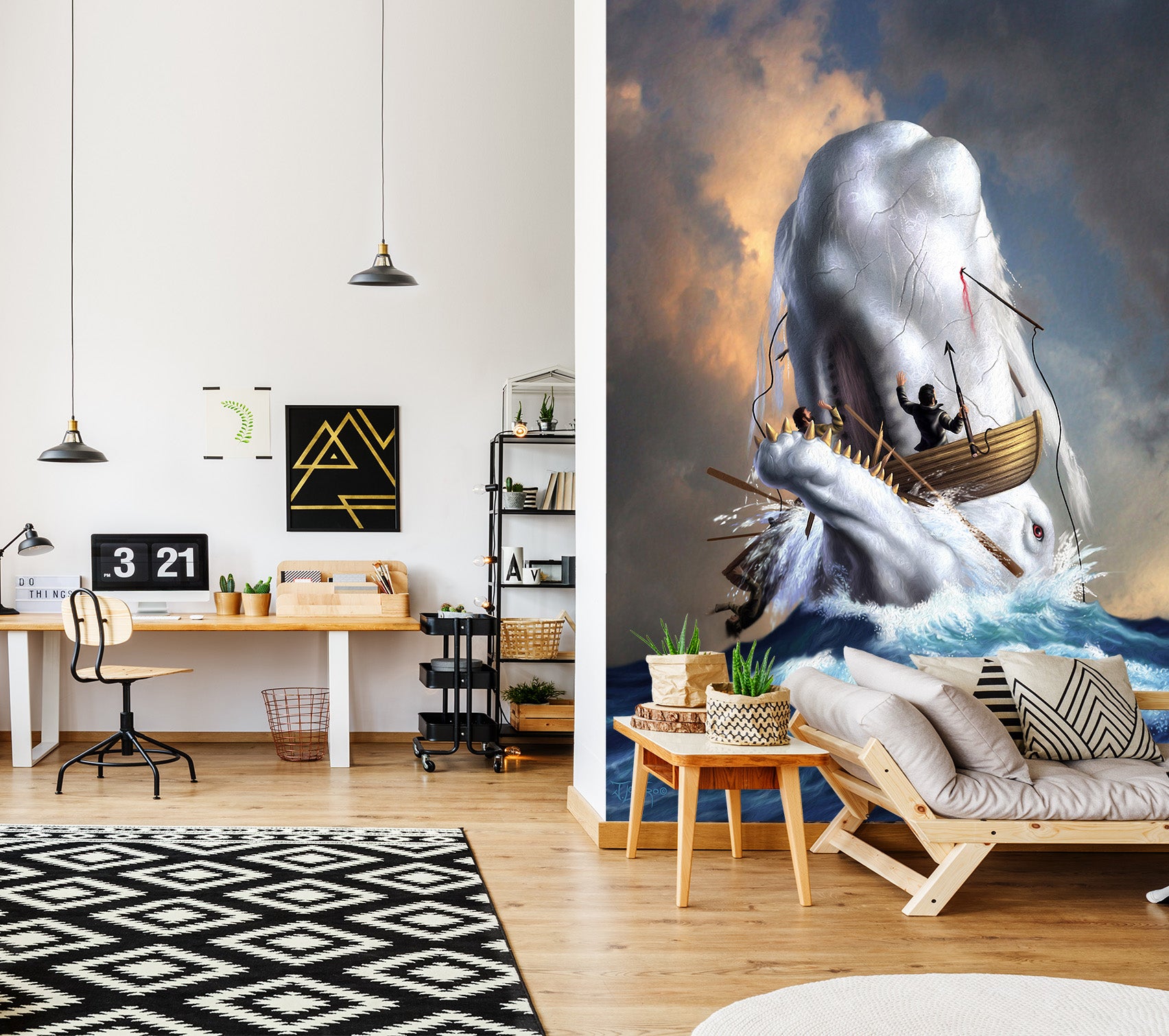 3D Sea Wave Boat 85041 Jerry LoFaro Wall Mural Wall Murals