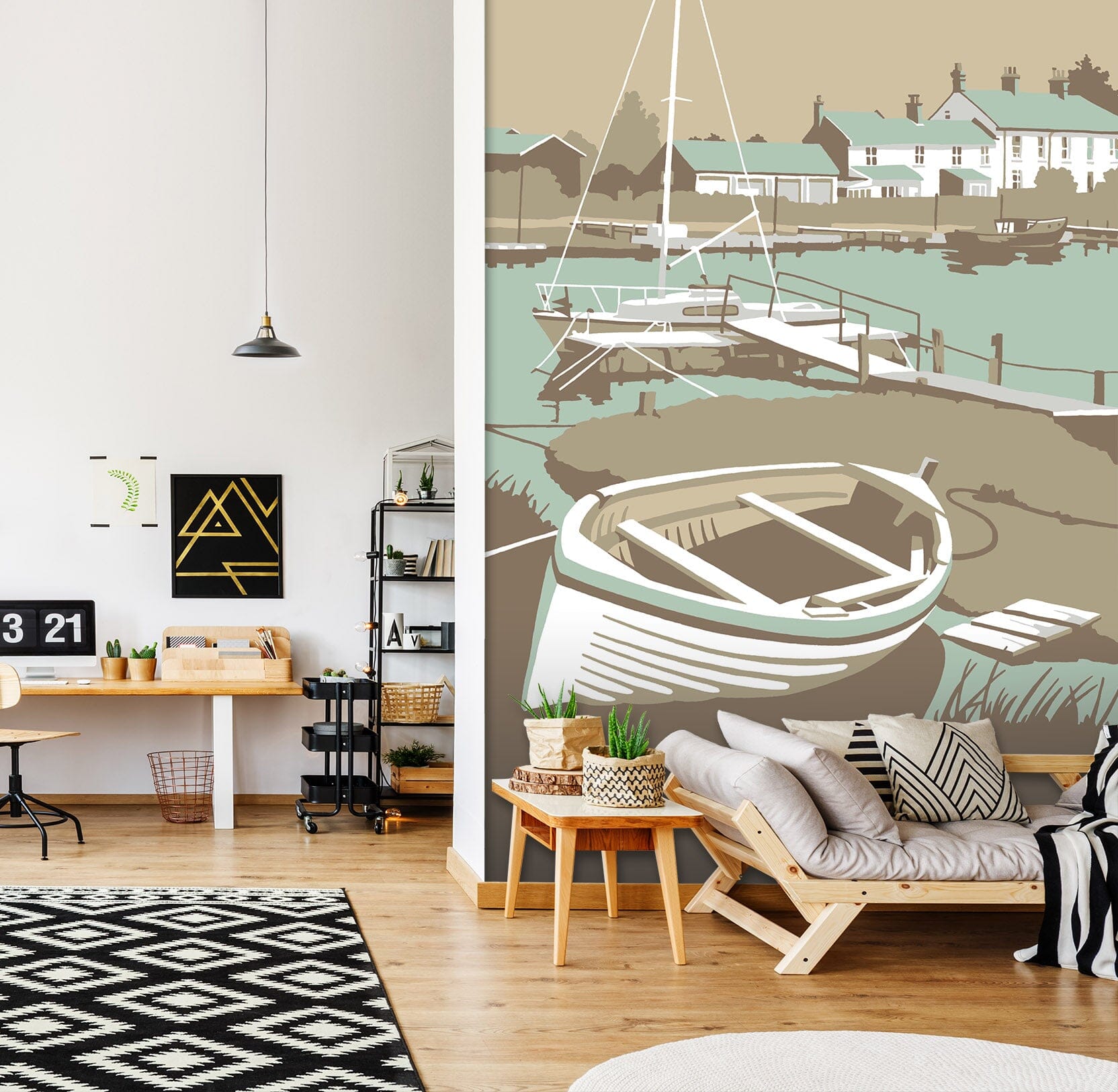 3D Southwold Harbour 1059 Steve Read Wall Mural Wall Murals Wallpaper AJ Wallpaper 2