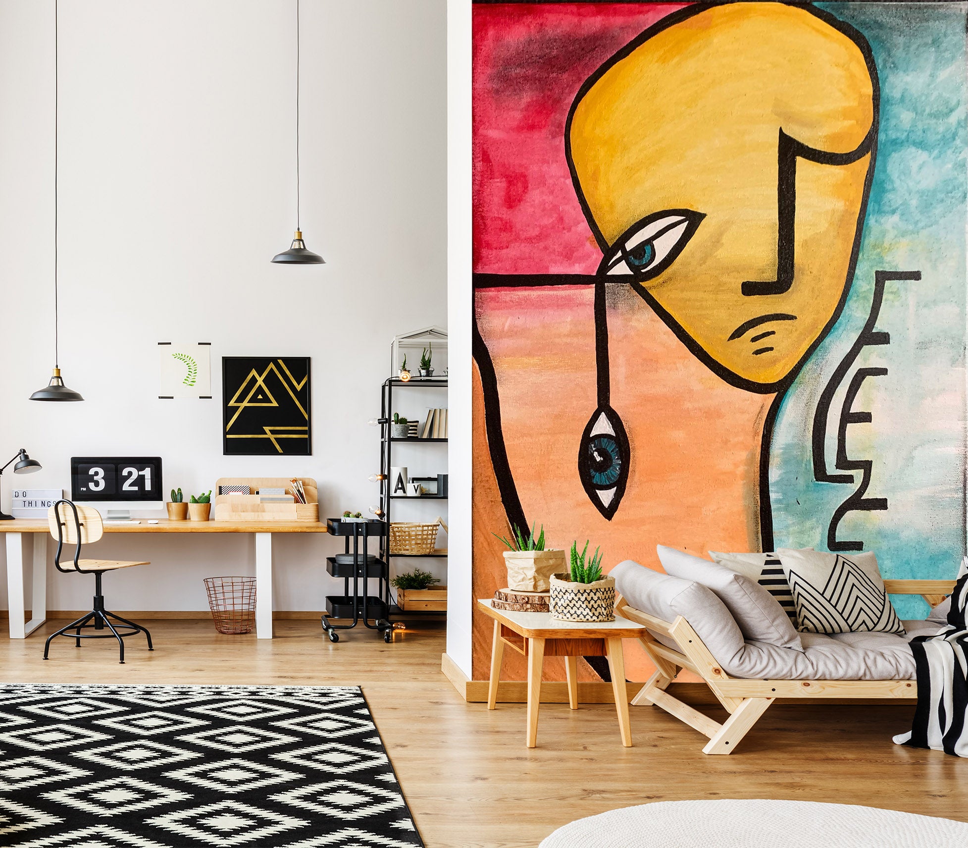 3D Eye Caricature 1289 Jacqueline Reynoso Wall Mural Wall Murals