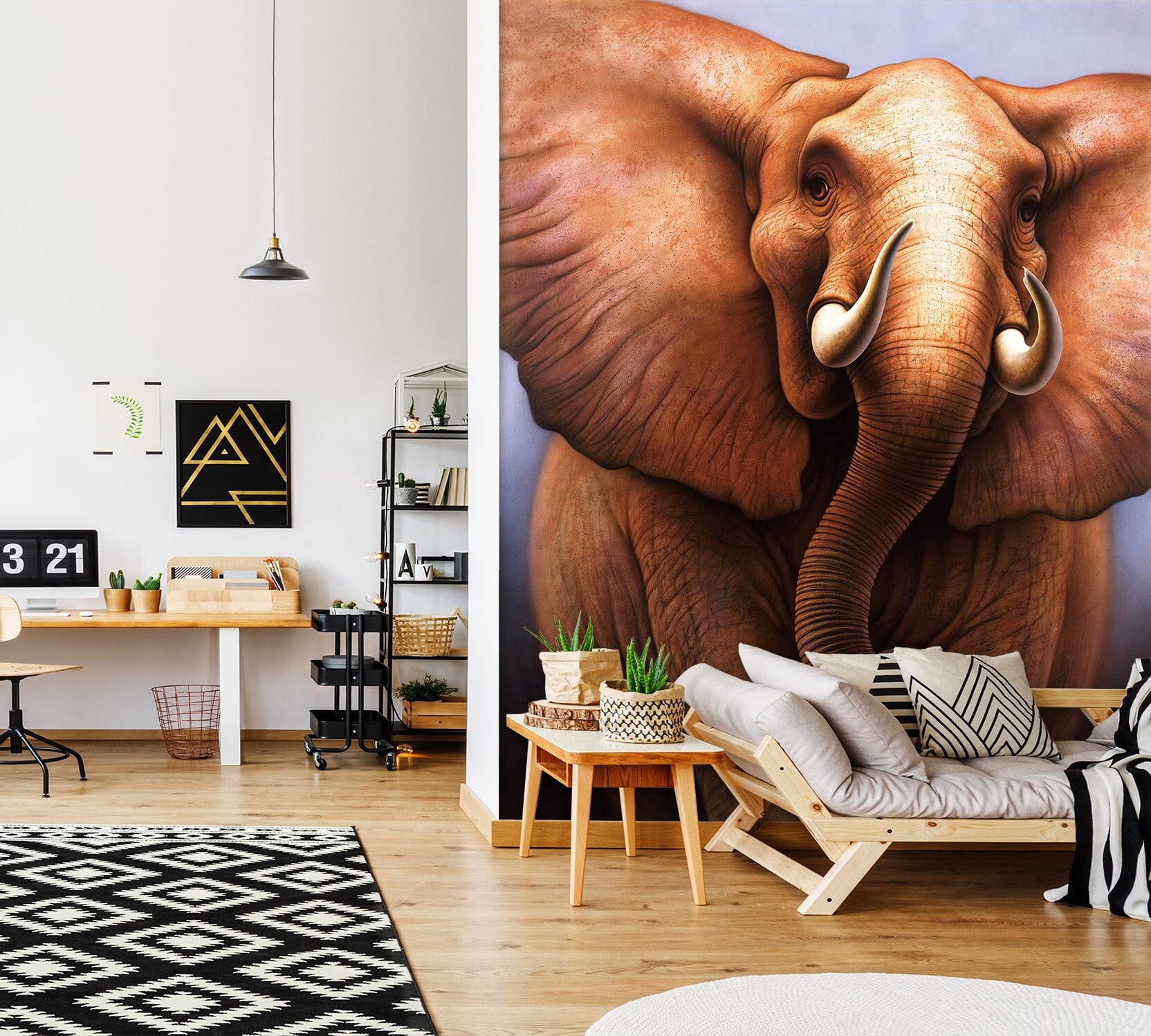 3D Elephant 1409 Jerry LoFaro Wall Mural Wall Murals Wallpaper AJ Wallpaper 2