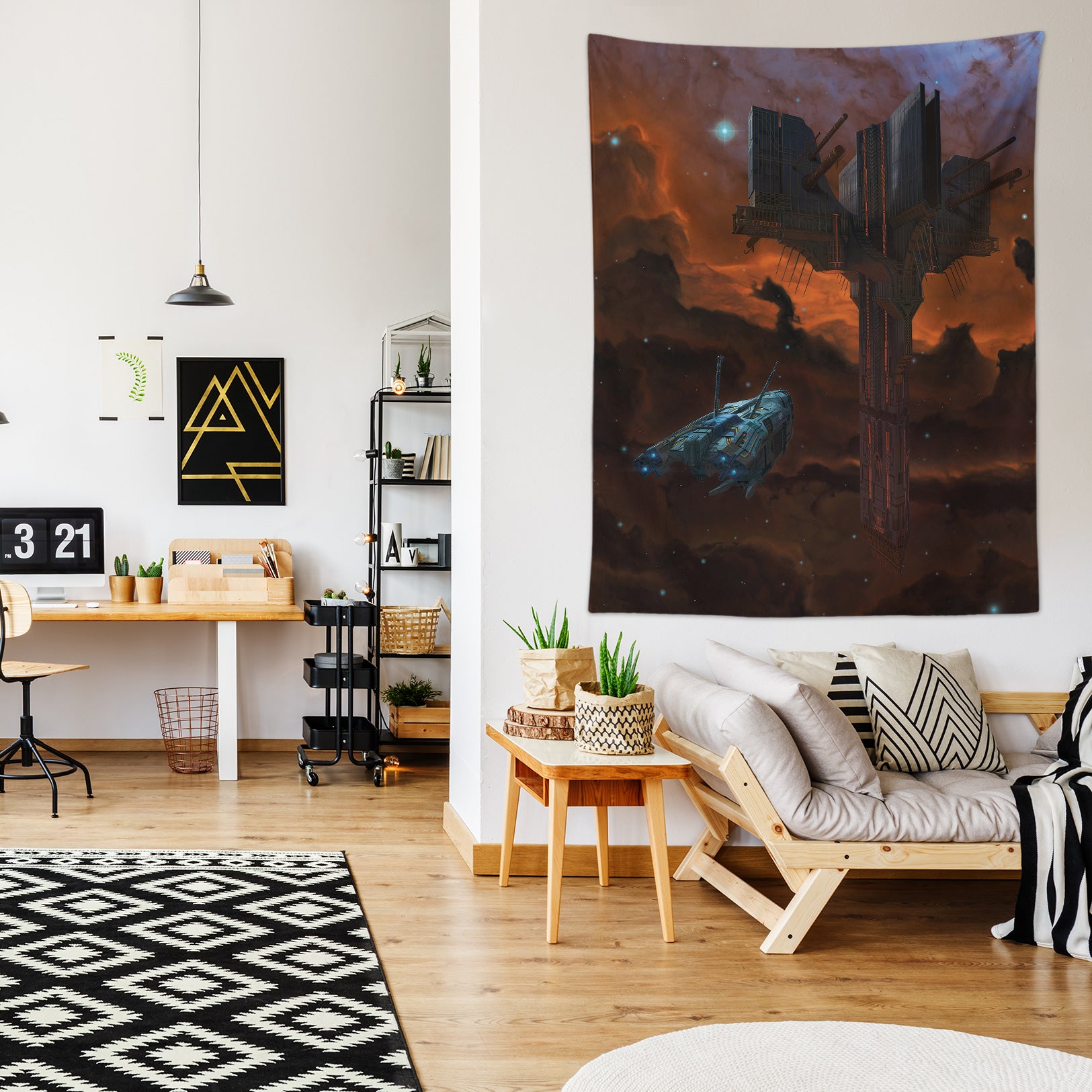 3D Battleship 116206 Vincent Tapestry Hanging Cloth Hang