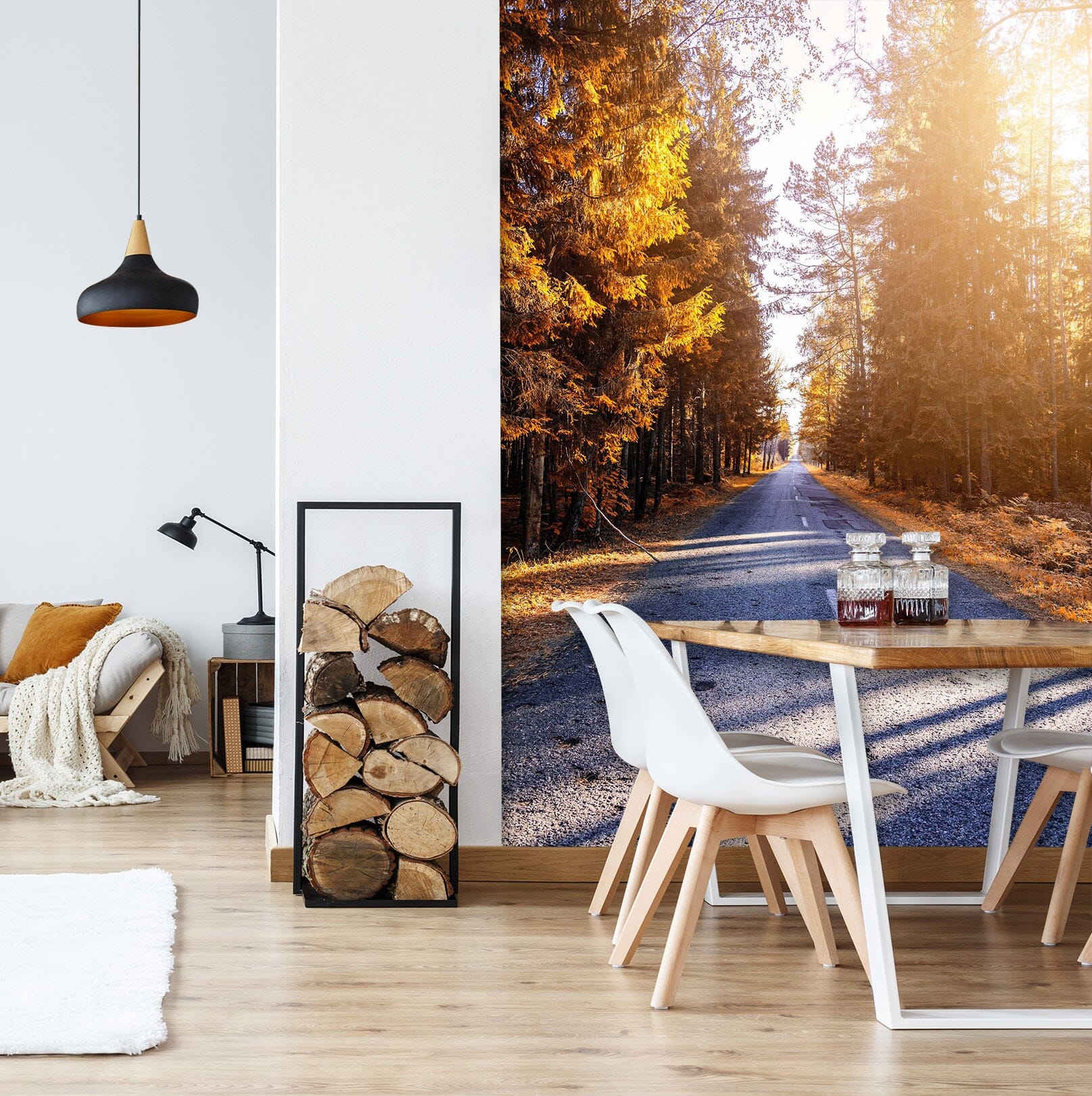 3D Forest Road 2093 Wall Murals Wallpaper AJ Wallpaper 2