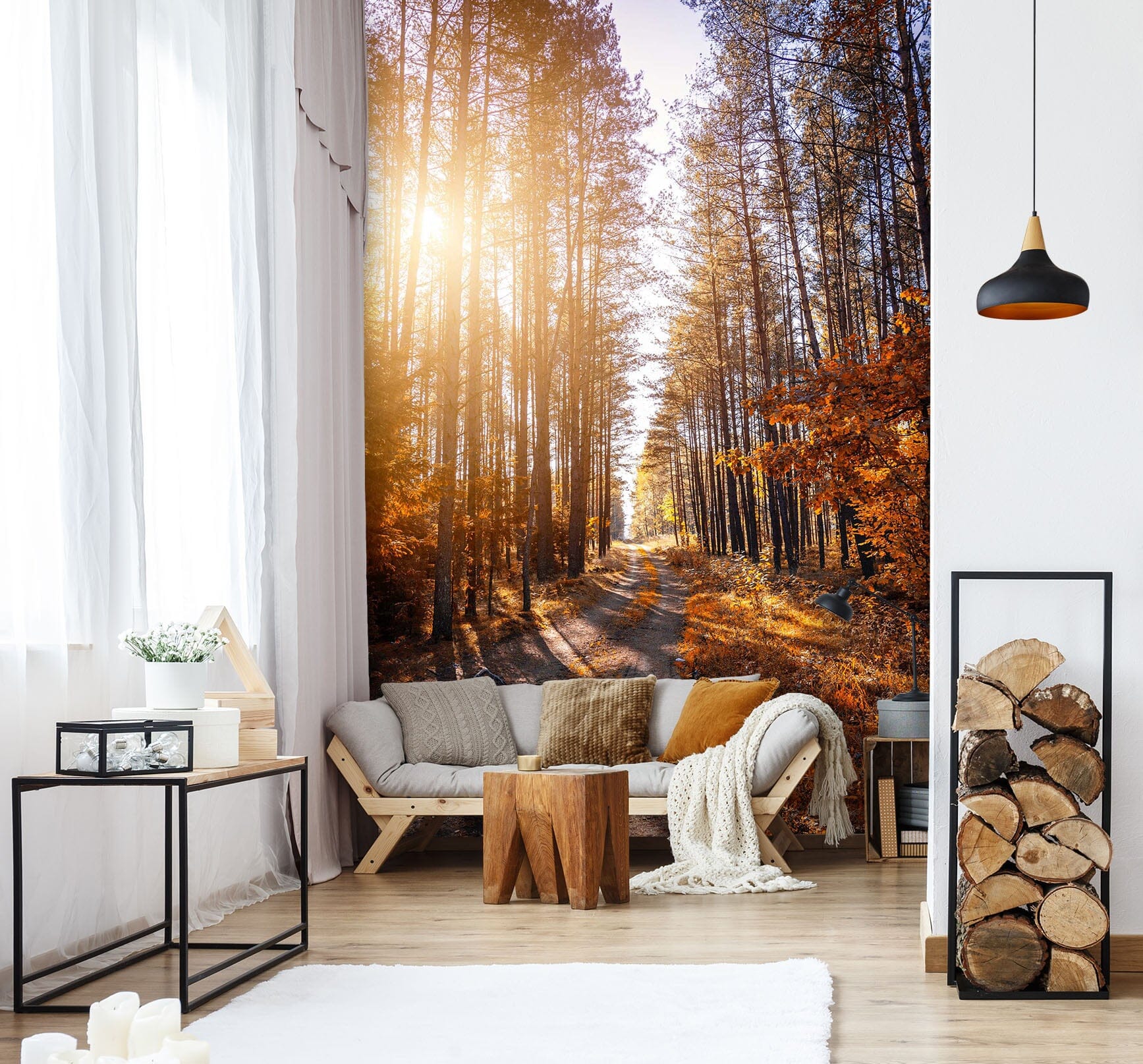 3D Forest Sunlight 2094 Wall Murals Wallpaper AJ Wallpaper 2