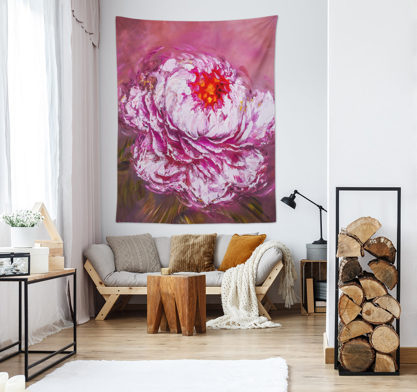 3D Pink Flowers 3425 Skromova Marina Tapestry Hanging Cloth Hang