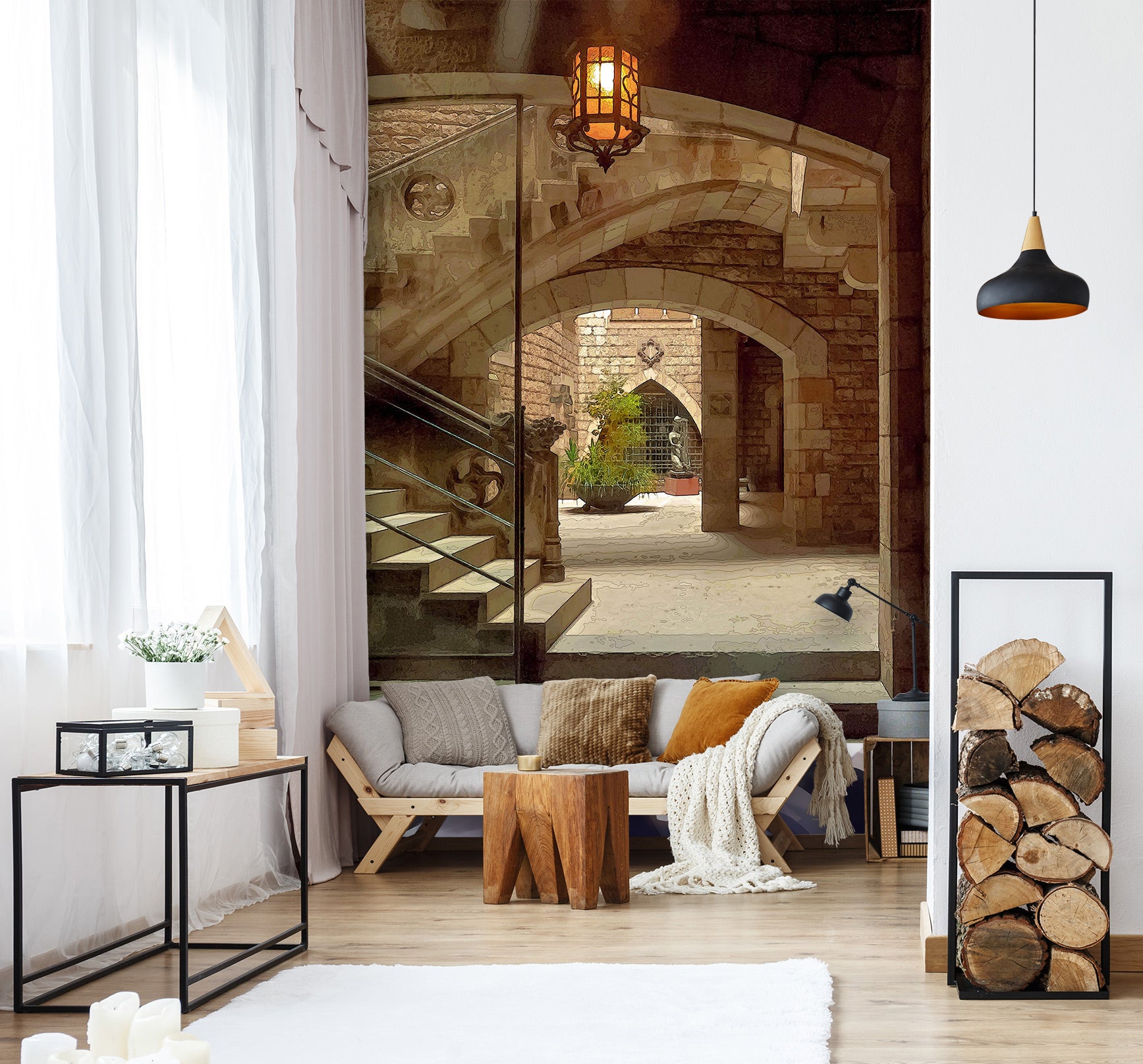 3D Building Stairs 10886 Alius Herb Wall Mural Wall Murals