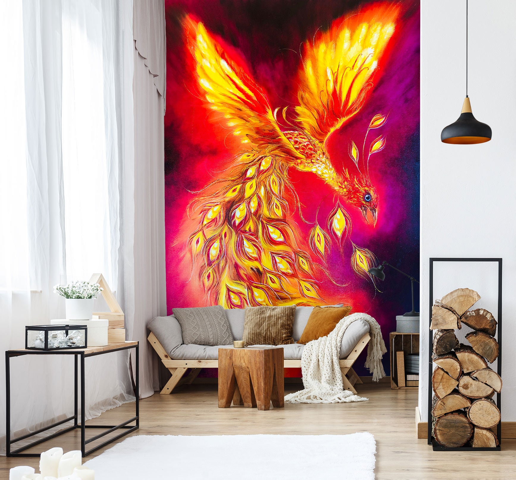 3D Peacock Phoenix 165 Skromova Marina Wall Mural Wall Murals