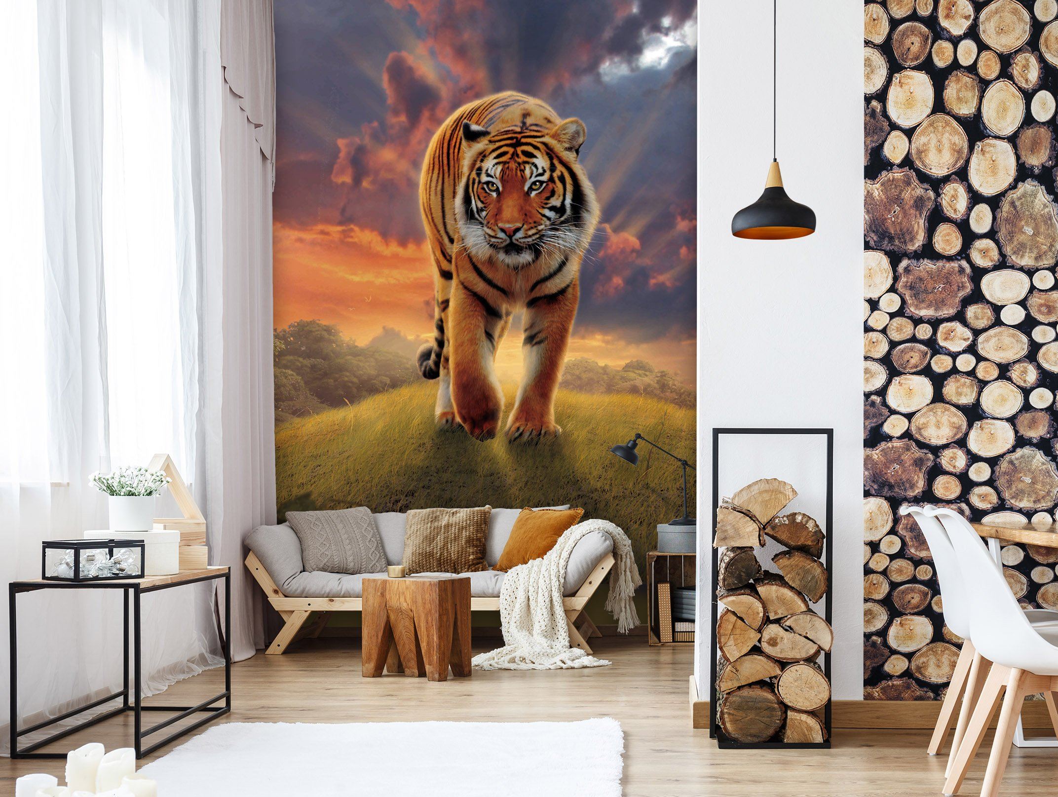 3D Rising Tiger Designer Vincent hie Wall Mural Wallpaper AJ Wallpaper 1