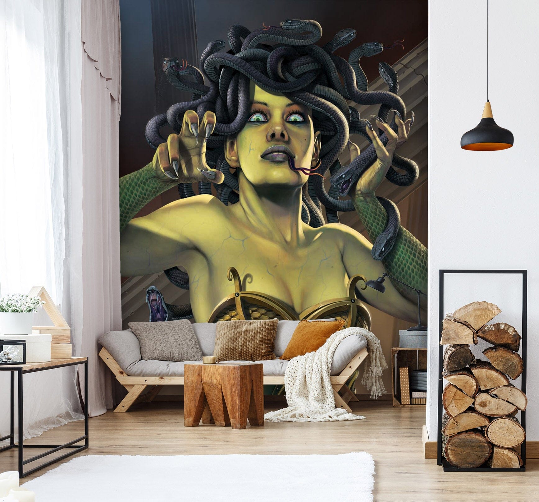 3D Medusa 1429 Wall Murals Exclusive Designer Vincent Wallpaper AJ Wallpaper 2