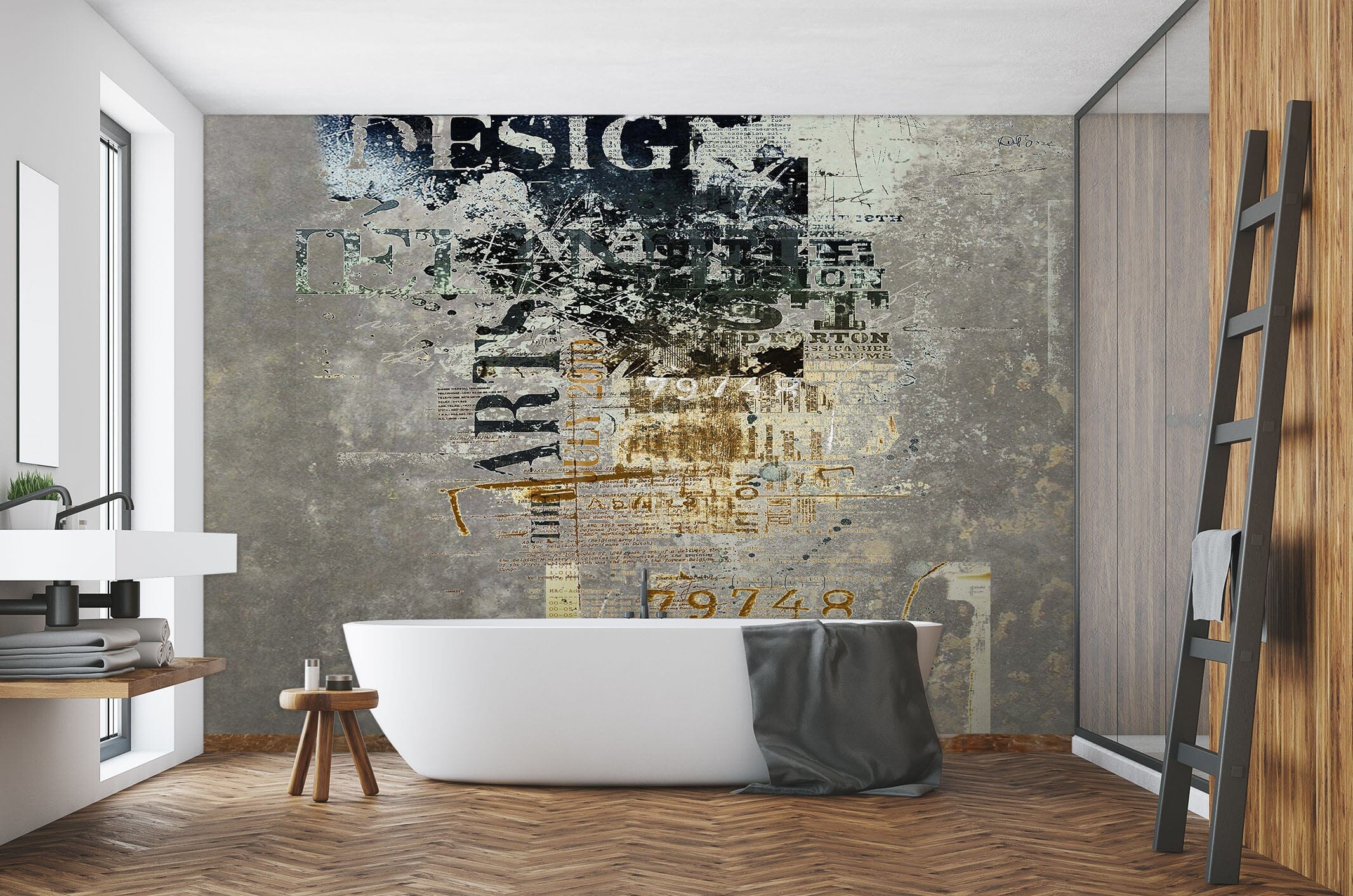 3D Letter Shabby Graffiti 103 Wall Murals Wallpaper AJ Wallpaper 2