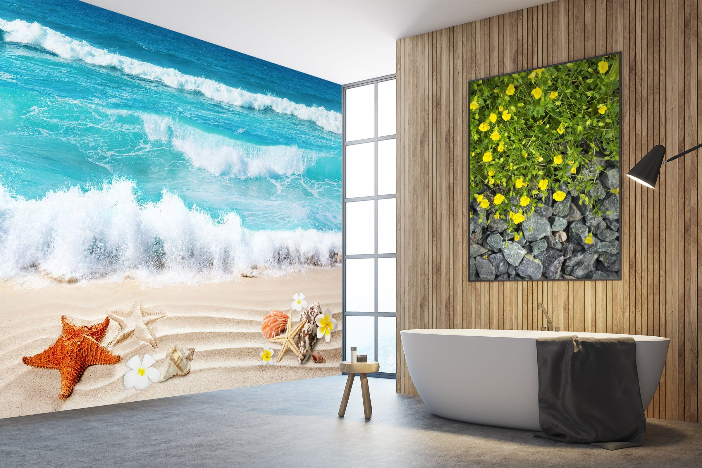 3D Blue Ocean Waves 1636 Wall Murals Wallpaper AJ Wallpaper 2