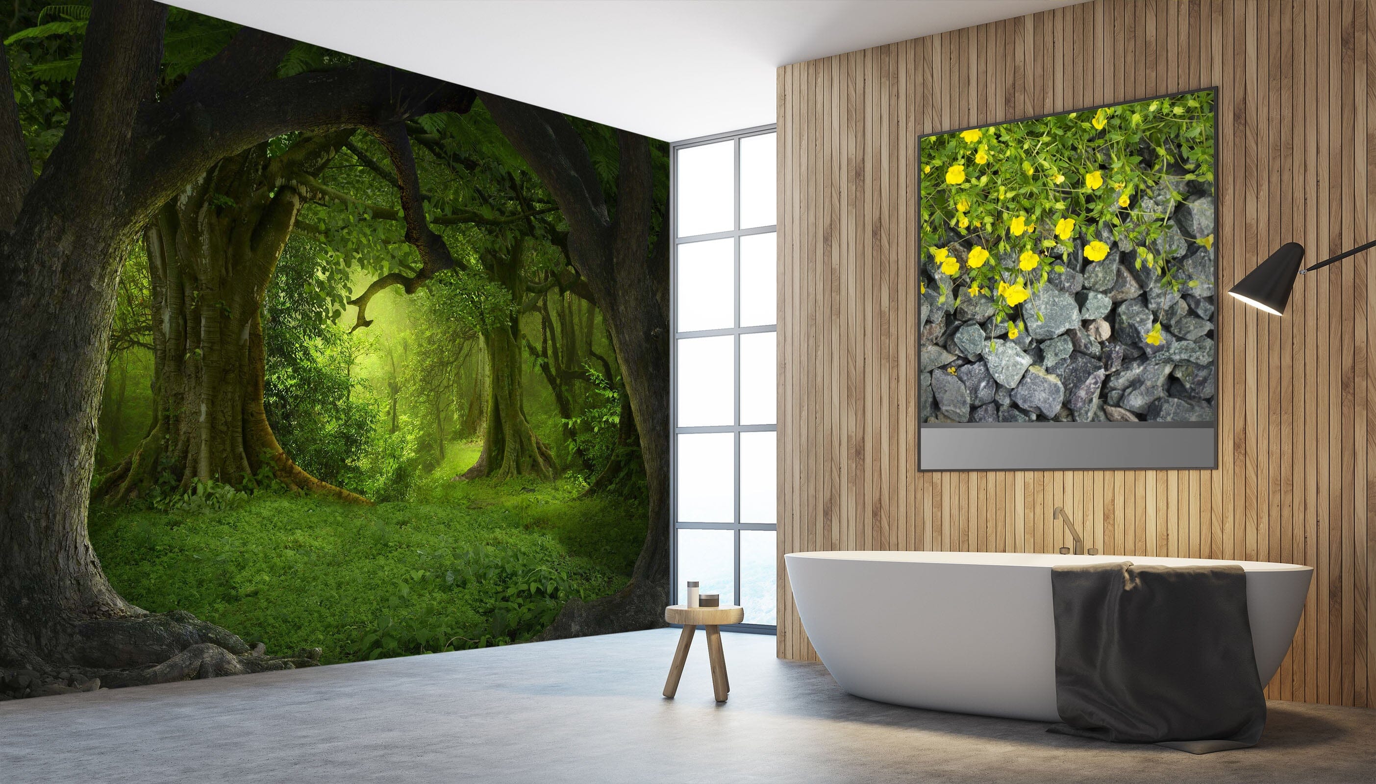 3D Forest Tree Hole 016 Wall Murals Wallpaper AJ Wallpaper 2