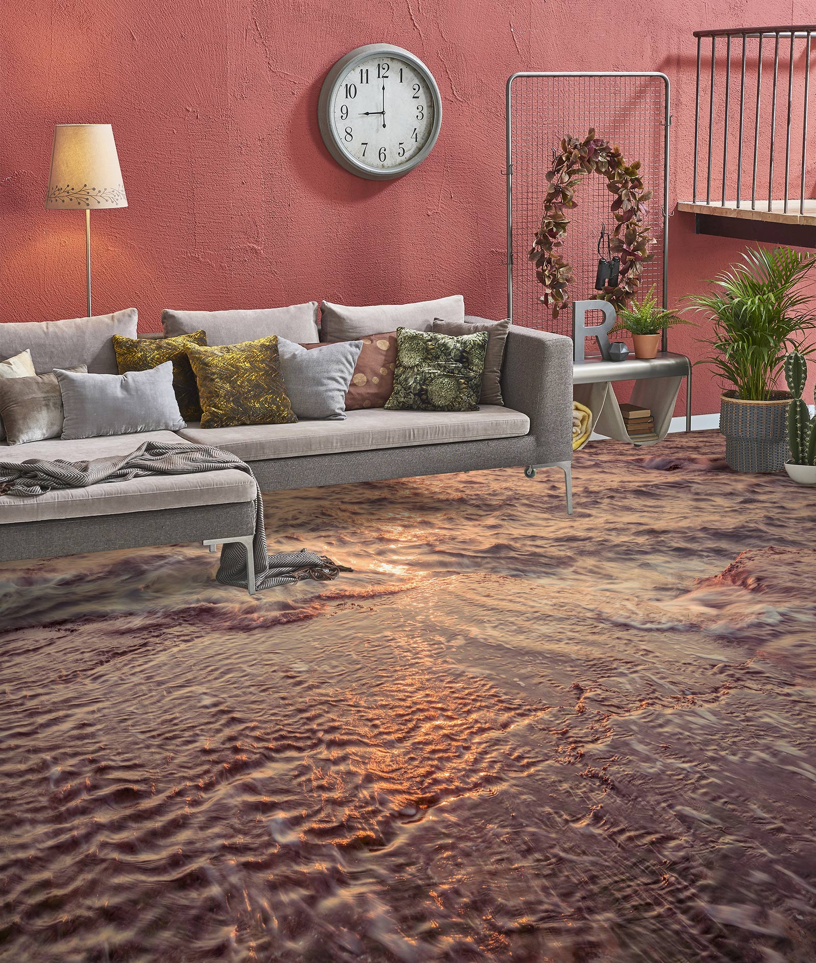 3D Beach 9851 Assaf Frank Floor Mural