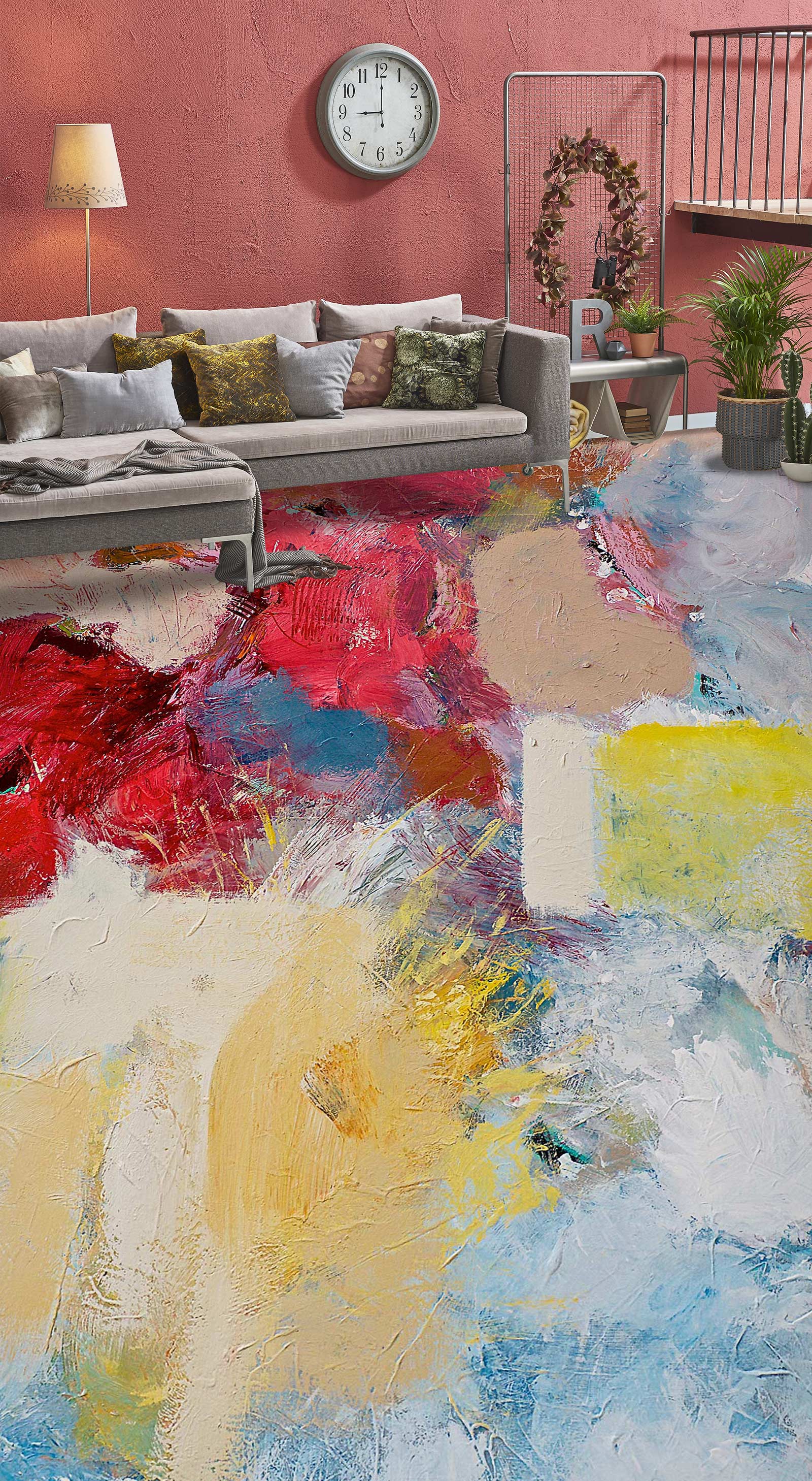 3D Color Pigment 9694 Allan P. Friedlander Floor Mural