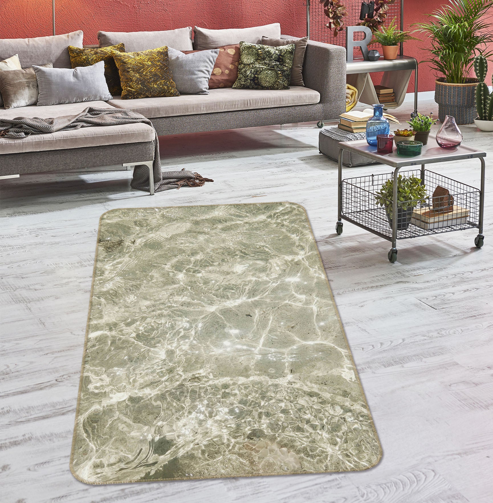3D Marbling 28020 Non Slip Rug Mat