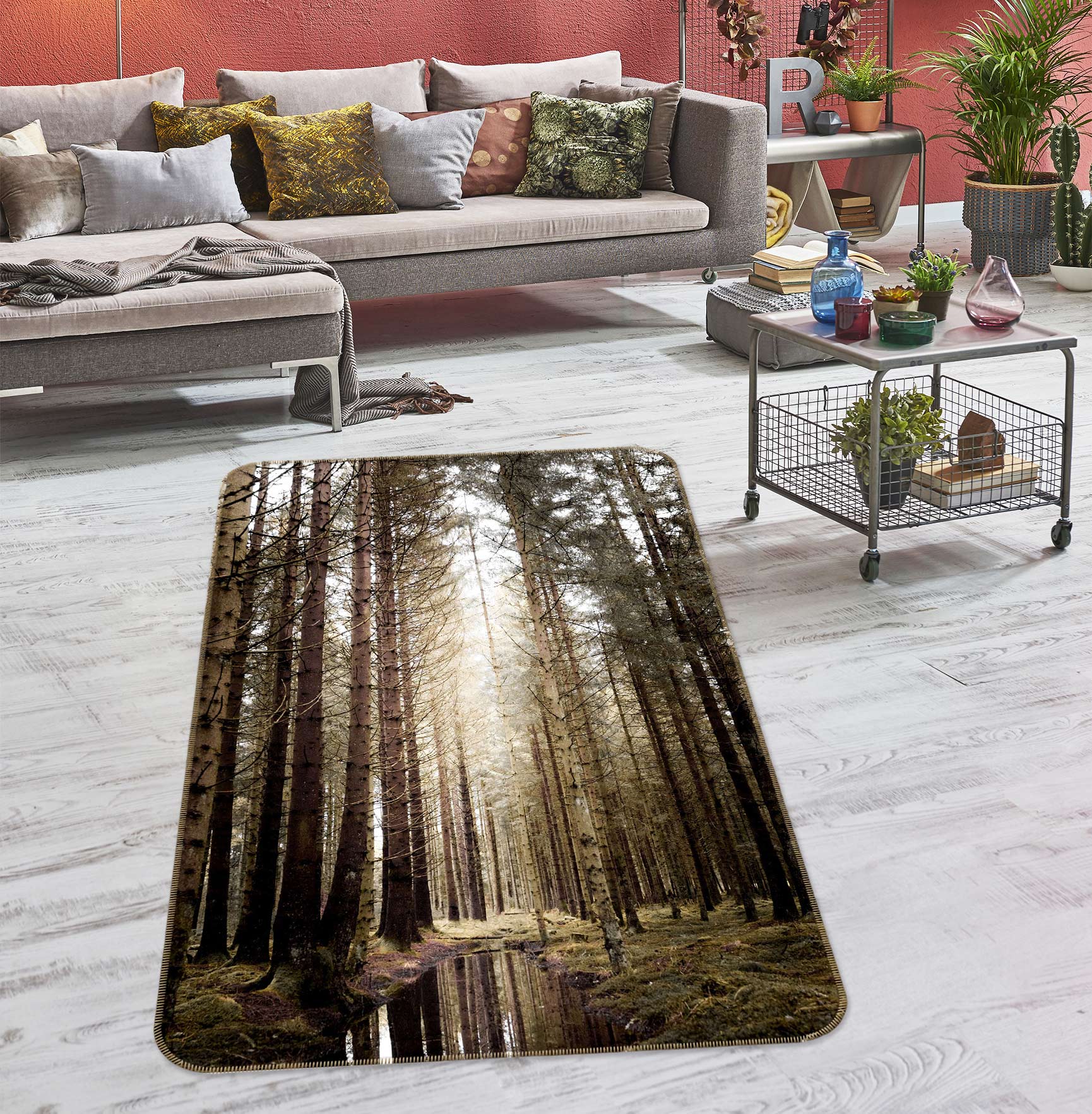 3D Forest 27049 Non Slip Rug Mat