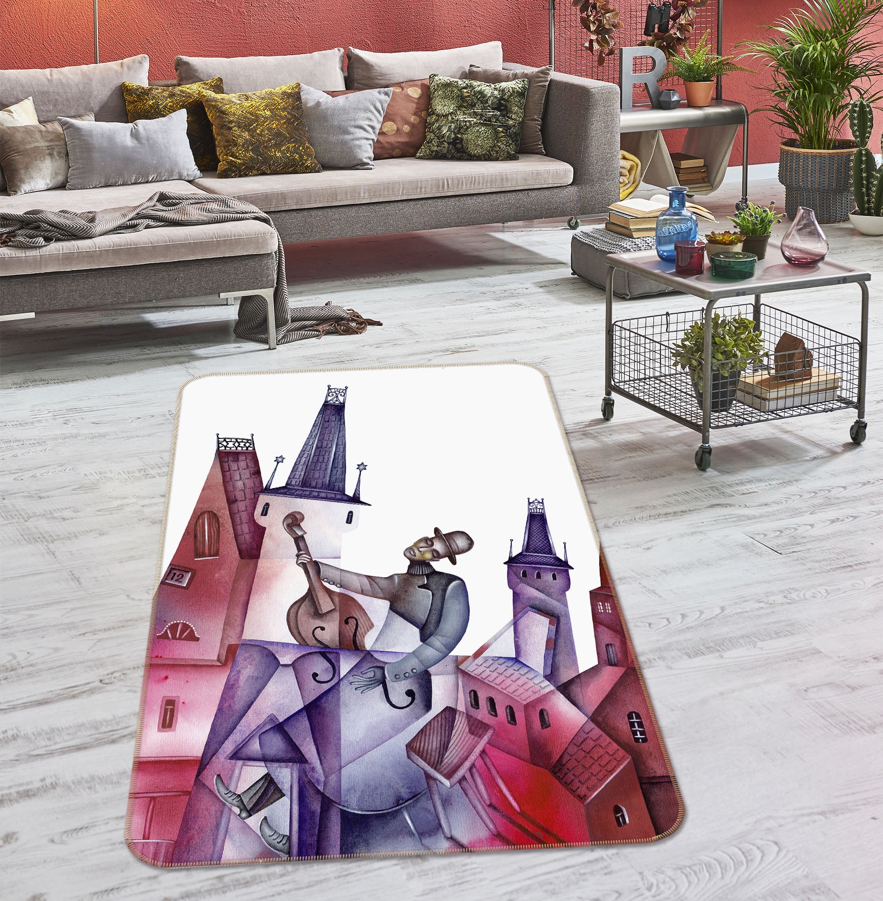 3D Houses 33199 Non Slip Rug Mat
