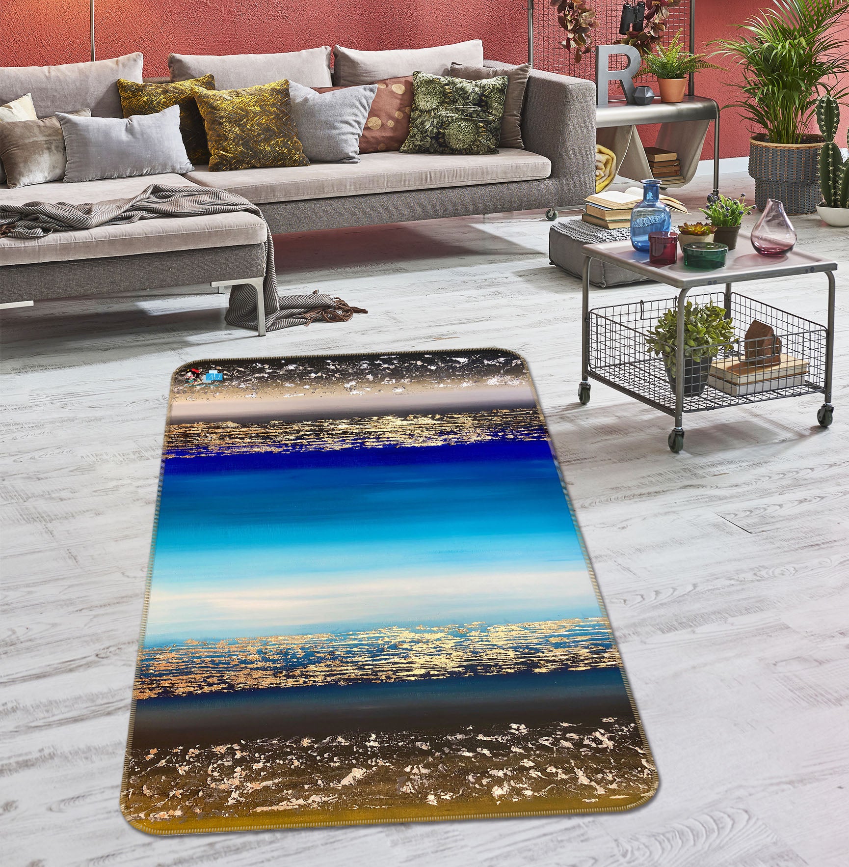 3D Sea Horizon 1282 Skromova Marina Rug Non Slip Rug Mat