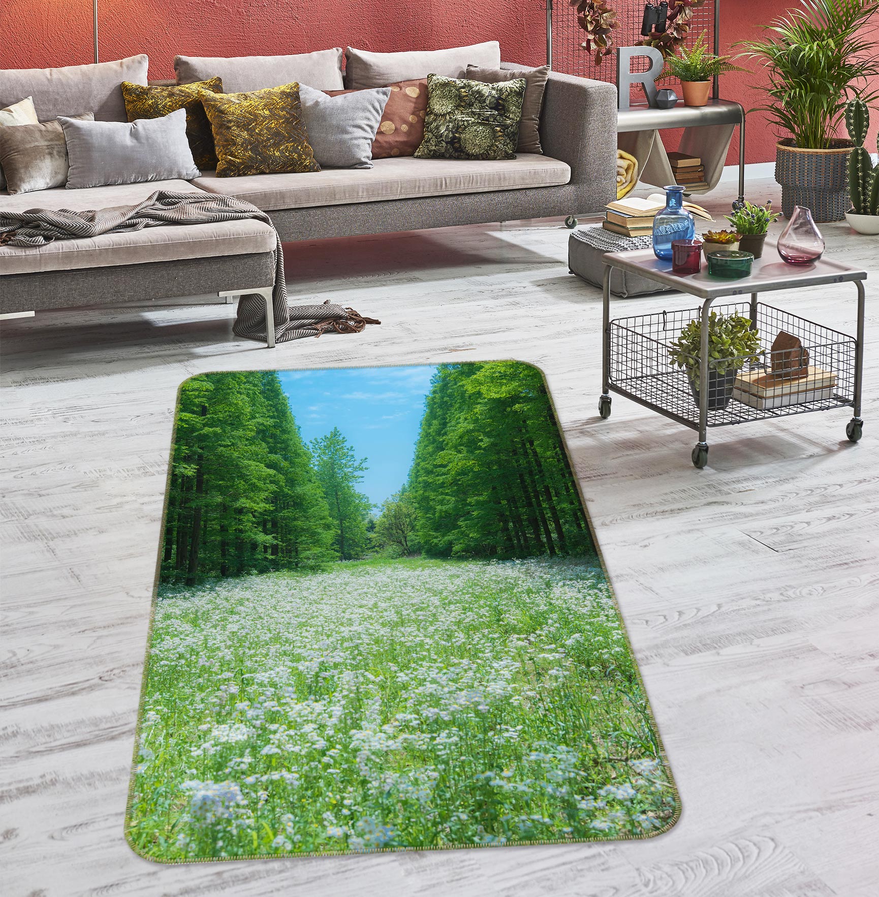 3D Grass Forest 27080 Non Slip Rug Mat