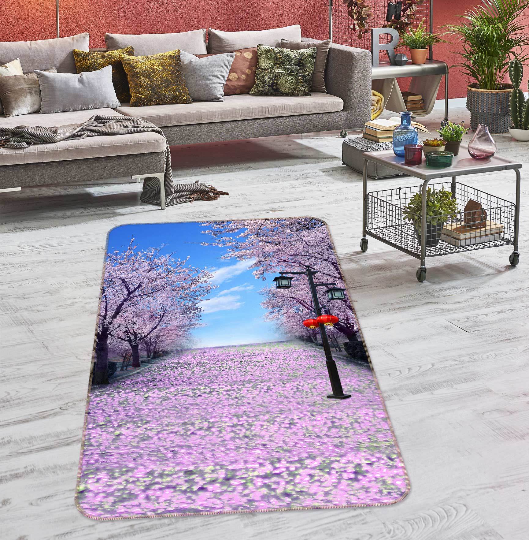3D Petal Tree 76091 Non Slip Rug Mat
