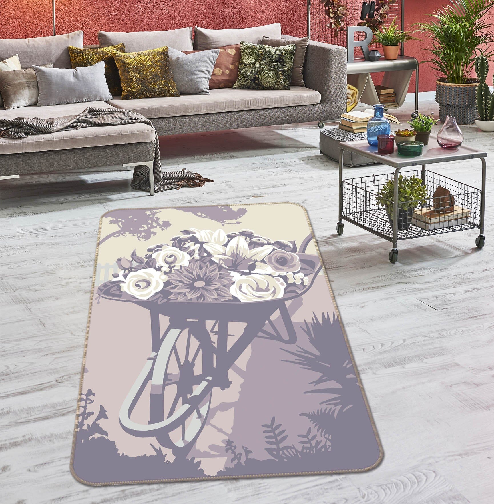 3D Chelsea Flower Show 1108 Steve Read Rug Non Slip Rug Mat Mat AJ Creativity Home