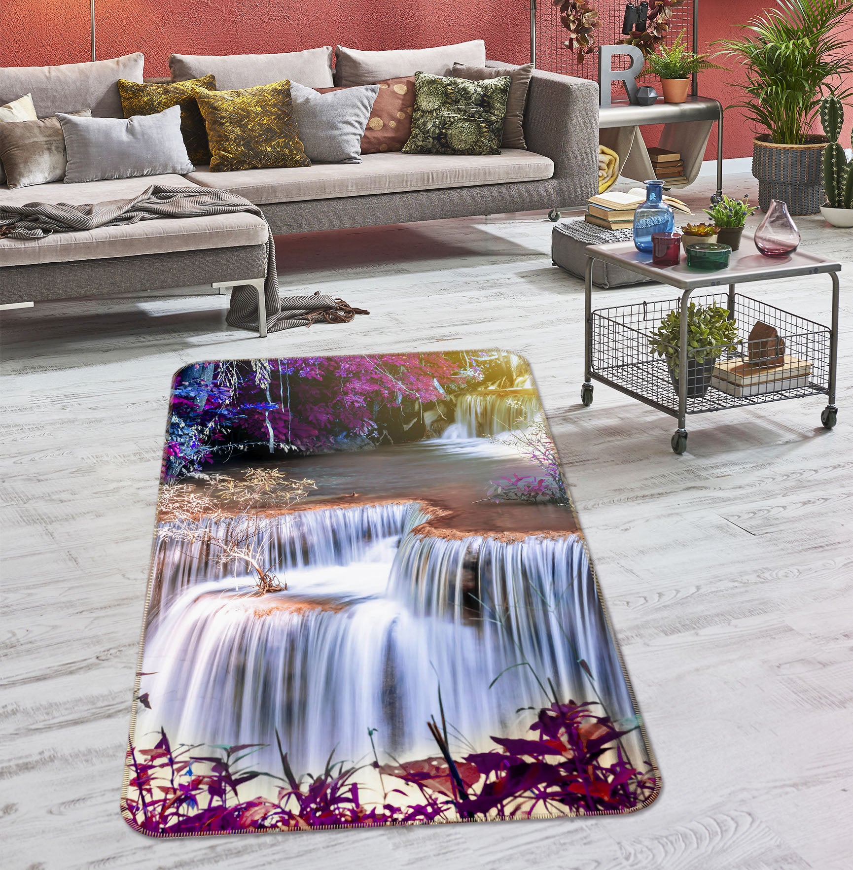 3D Waterfall 26179 Non Slip Rug Mat