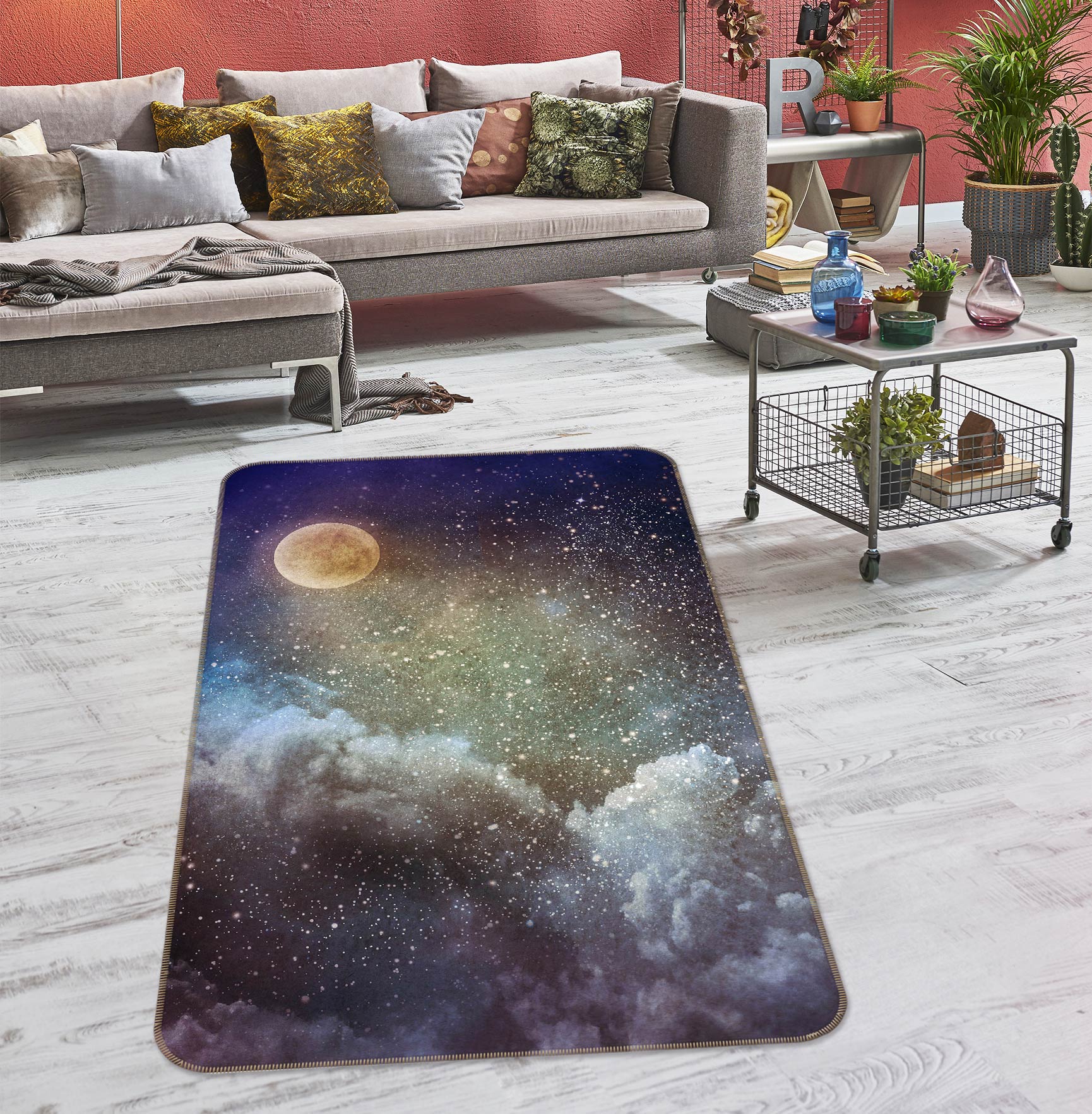 3D Clouds 33067 Non Slip Rug Mat