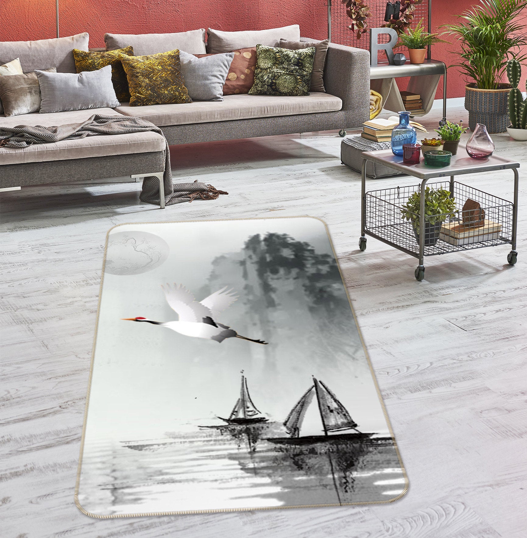 3D Ferry Crane 76188 Non Slip Rug Mat