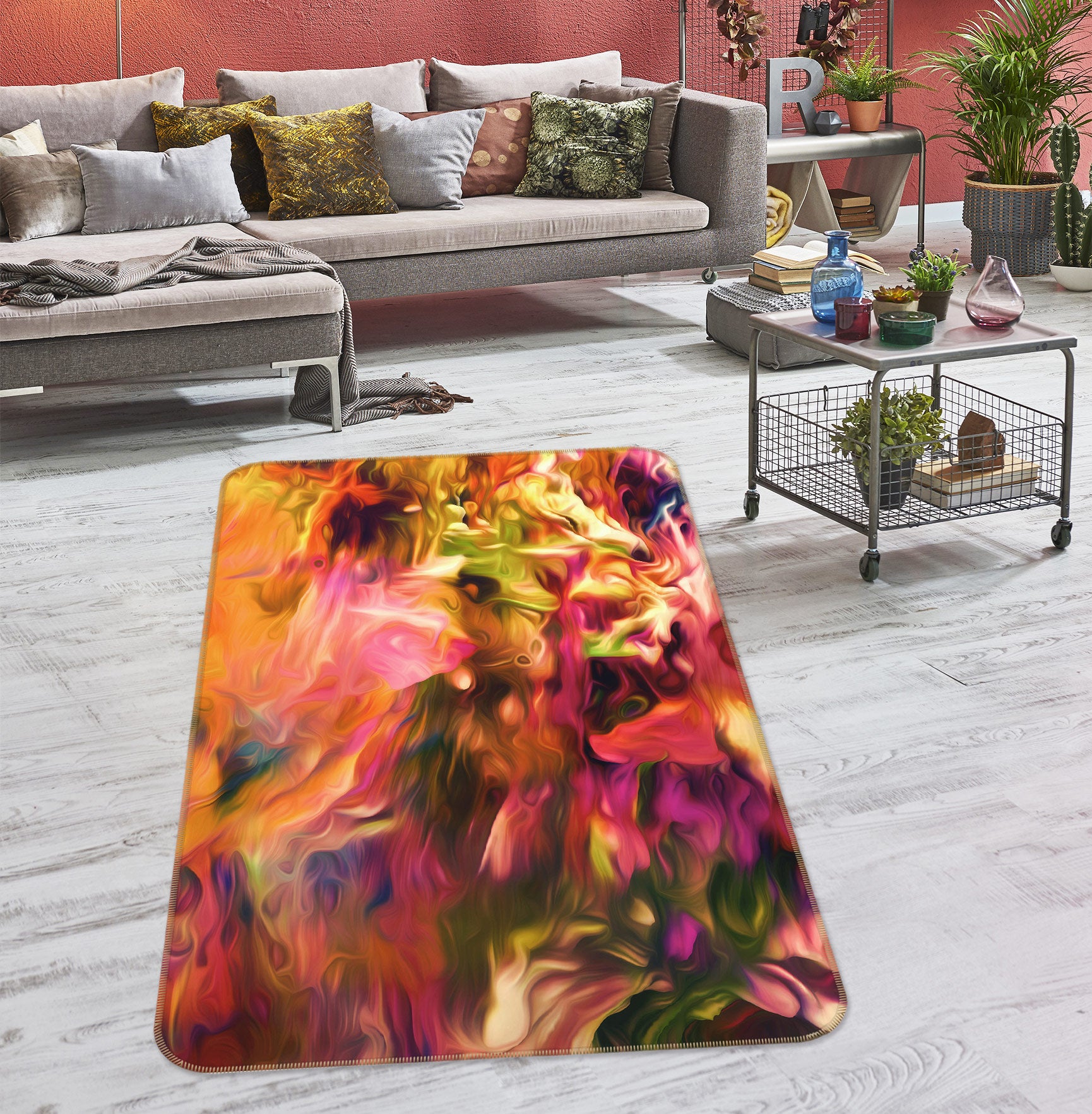 3D Pattern 27047 Non Slip Rug Mat